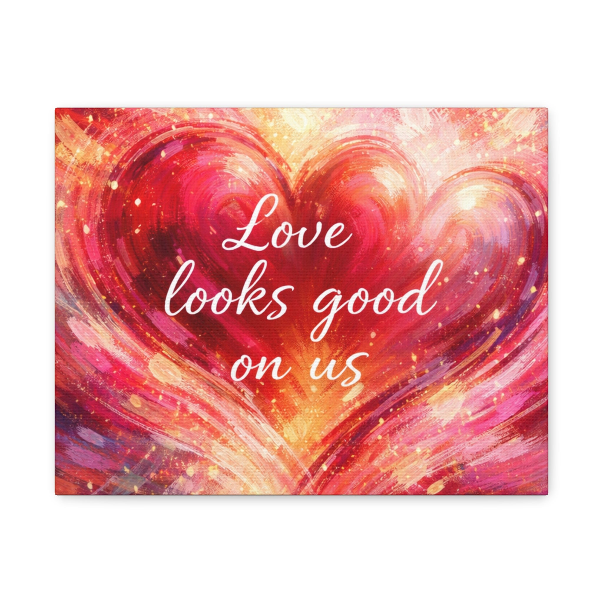 Love Looks Good On Us Matte Canvas Wall Art