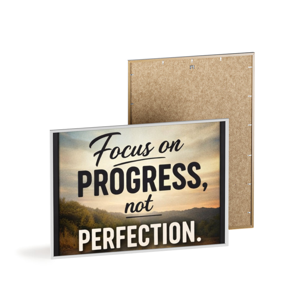 Focus on Progress Not Perfection Framed Poster — Motivational Wall Art