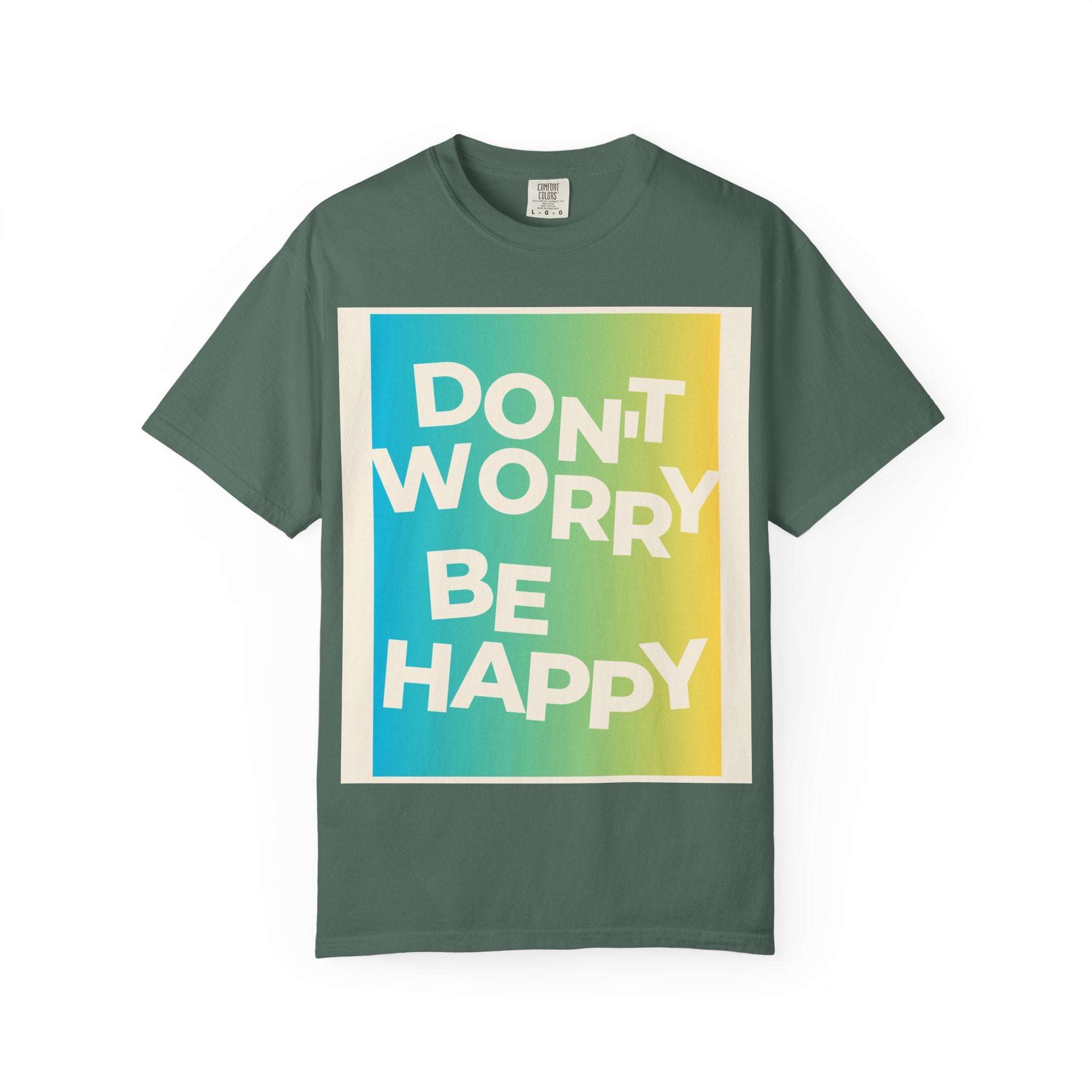 Don't Worry Be Happy Tropical Beach Graphic T-Shirt