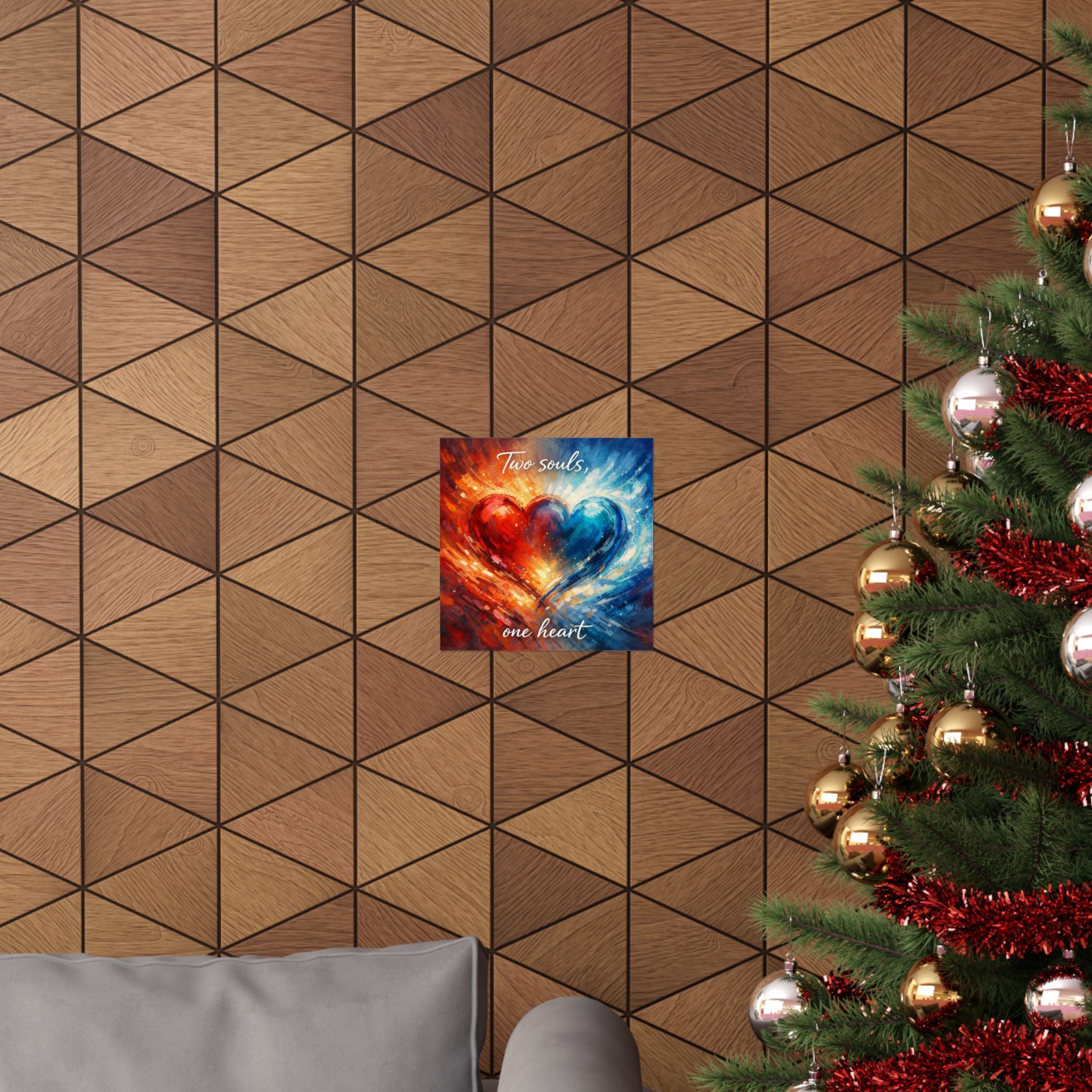 Two Souls One Heart Romantic Matte Poster