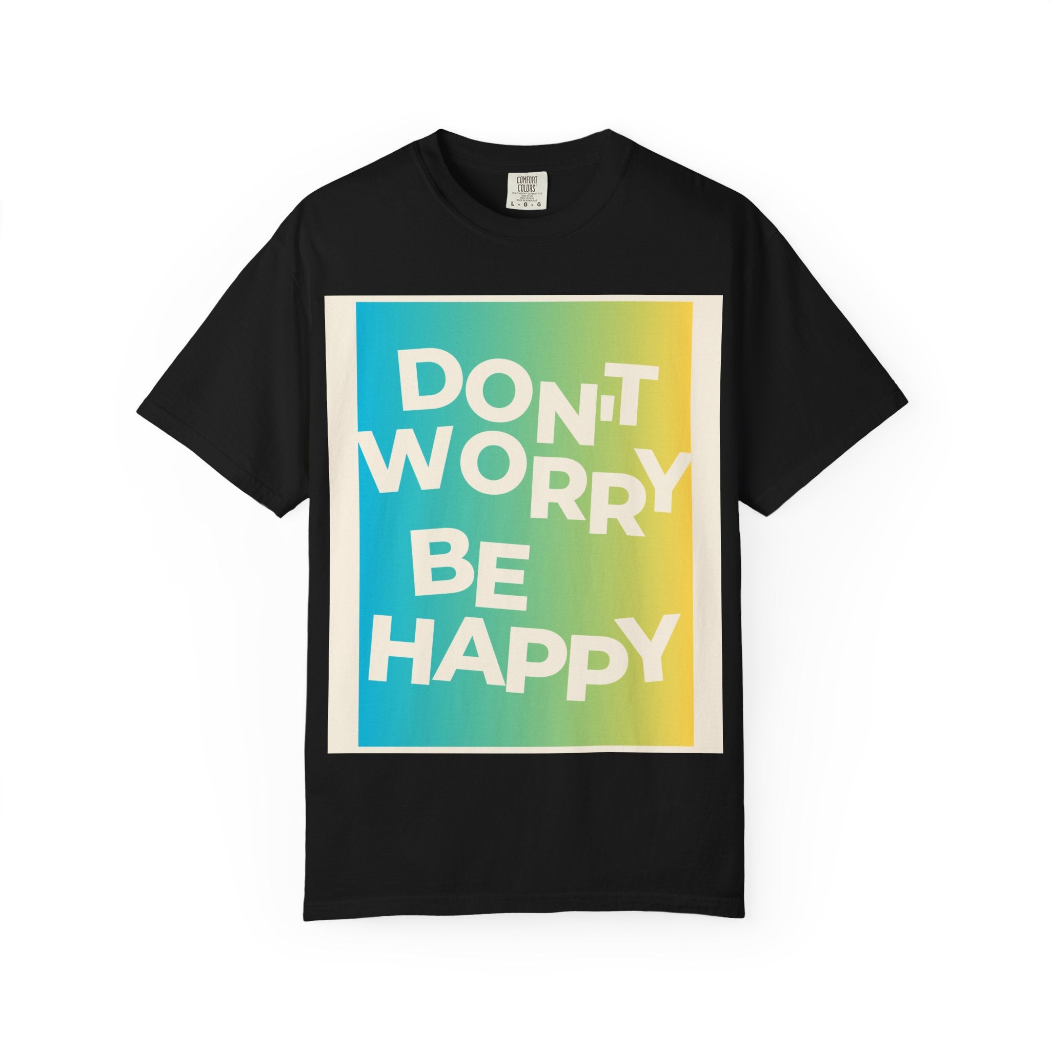 Don't Worry Be Happy Tropical Beach Graphic T-Shirt