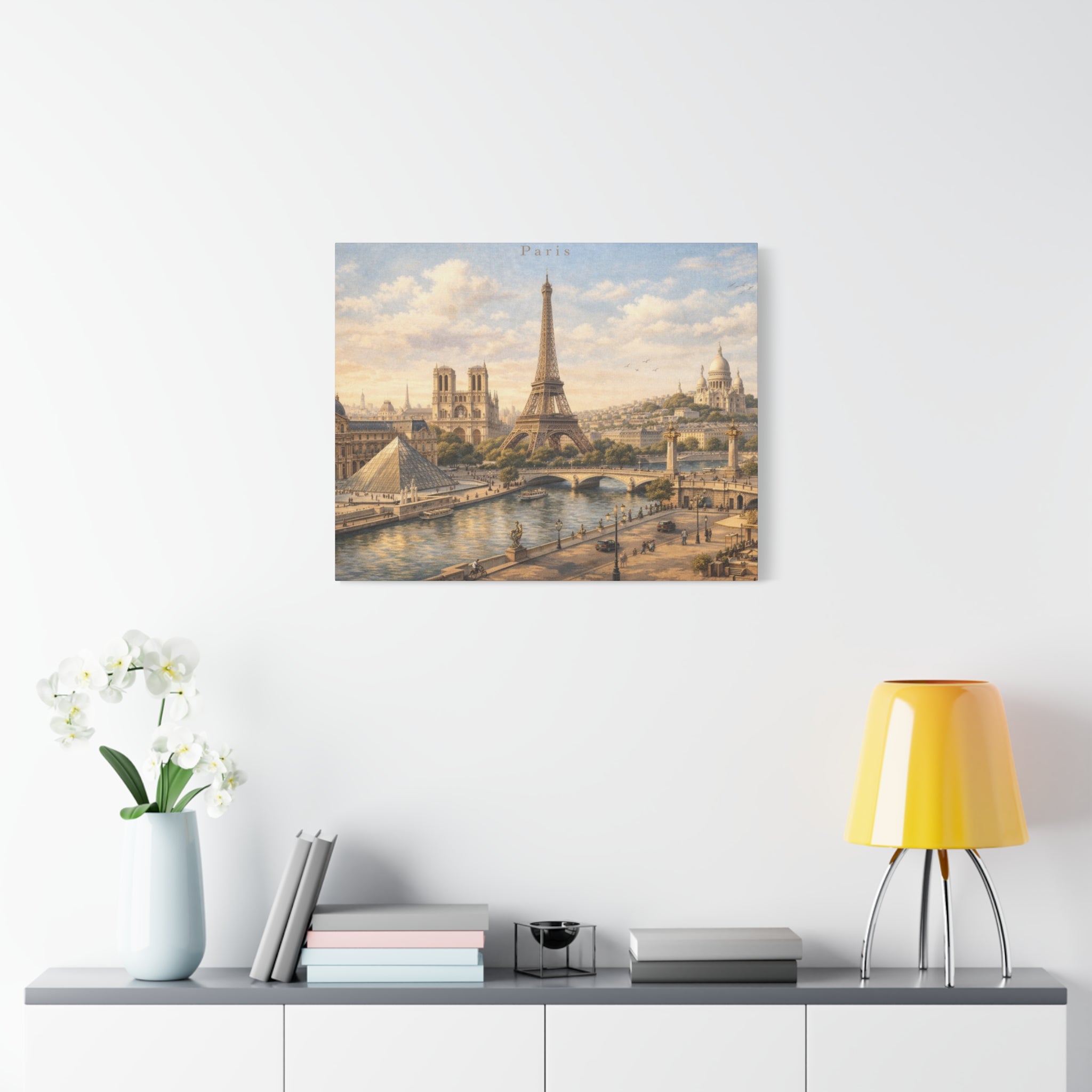 Paris Skyline Matte Canvas Wall Art