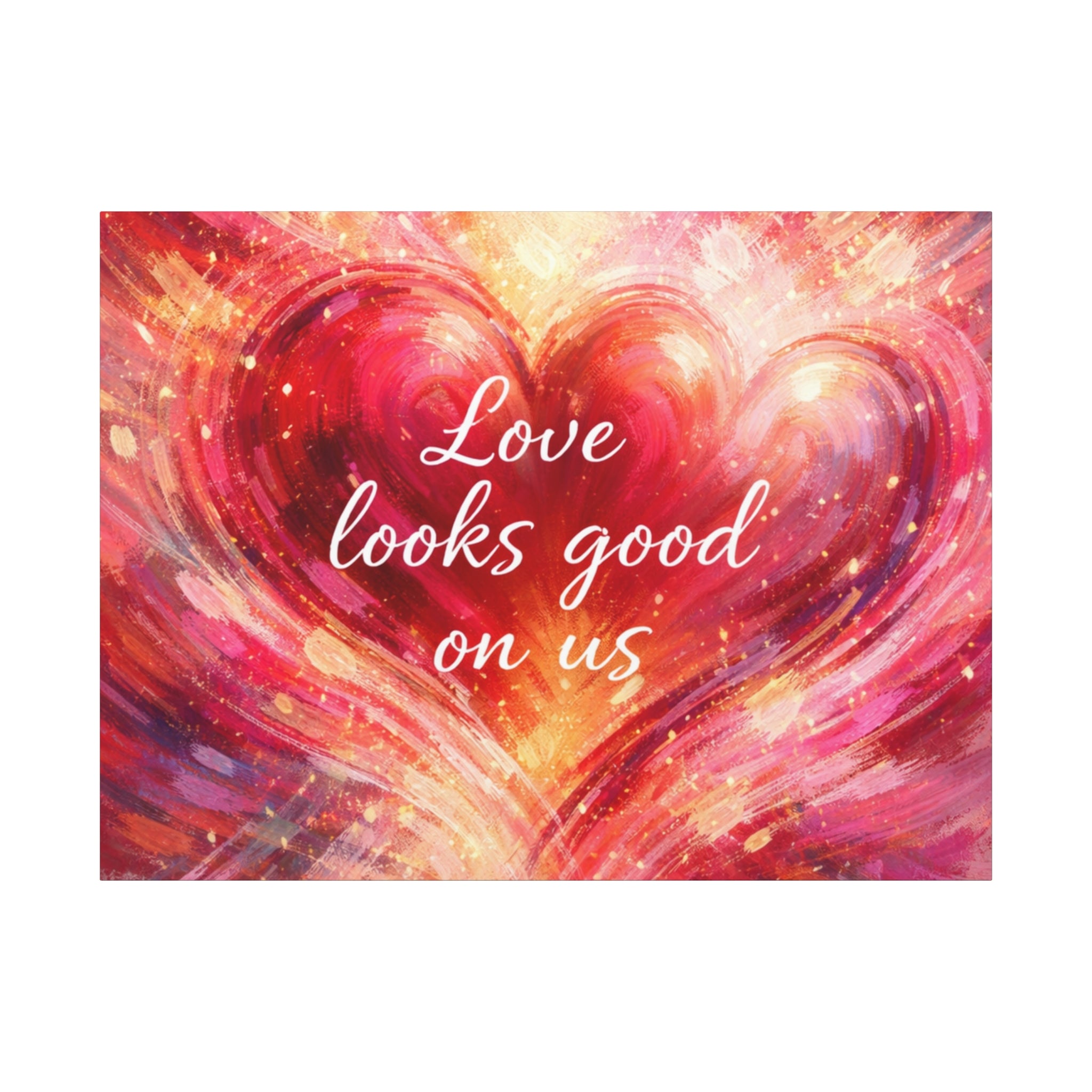 Love Looks Good On Us Matte Canvas Wall Art