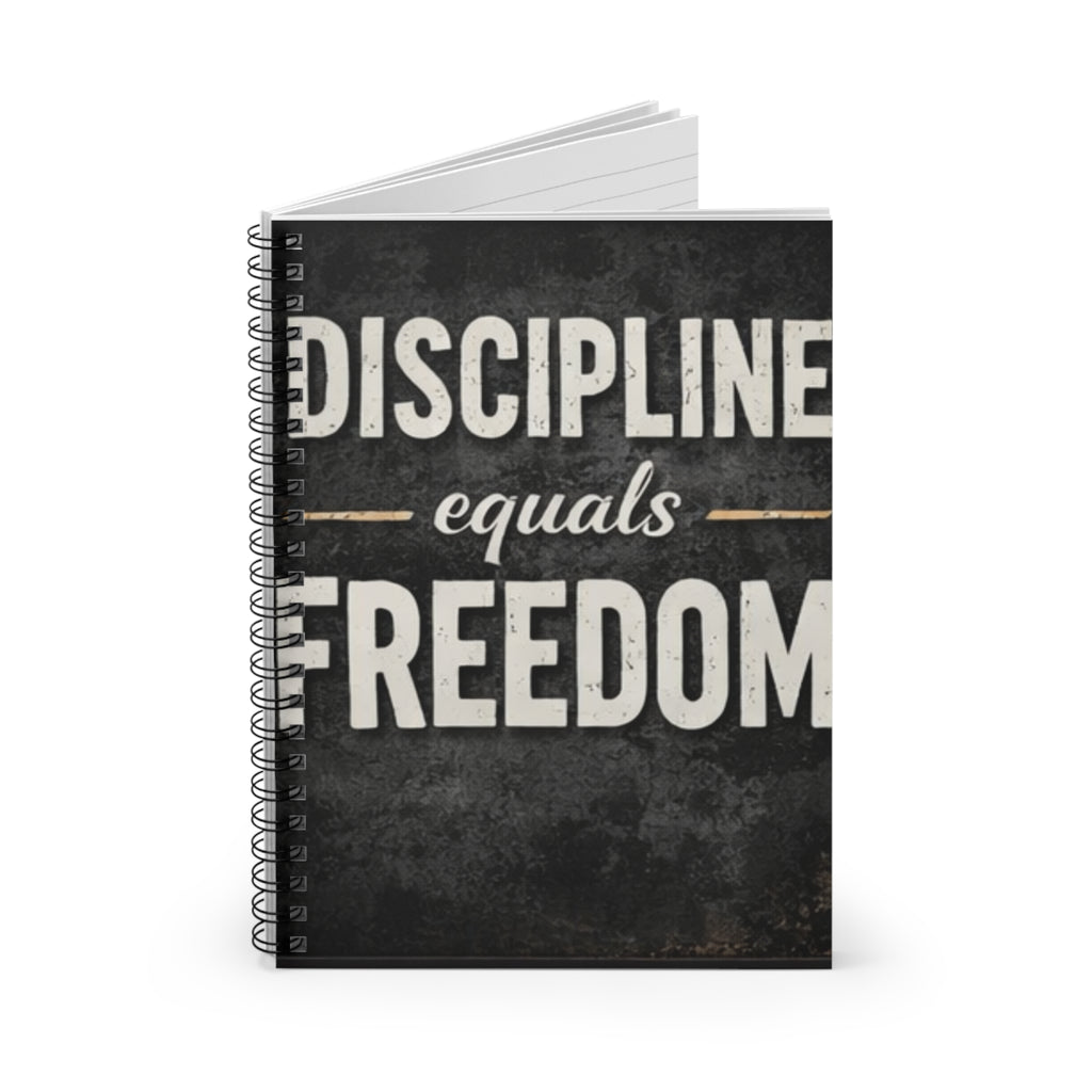 Discipline Equals Freedom Spiral Notebook Motivational Ruled Journal