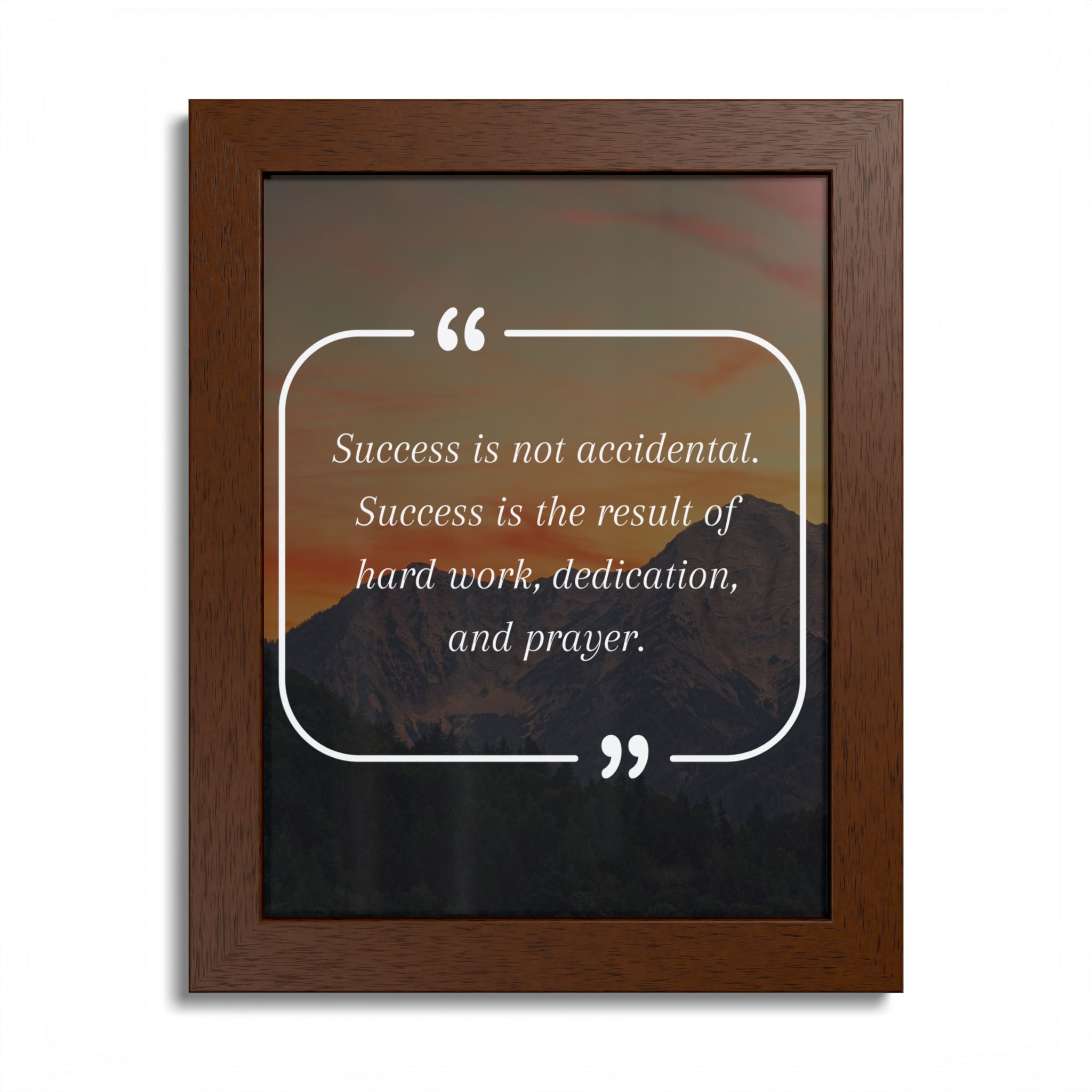 Success Is Not Accidental Multi-Color Framed Poster