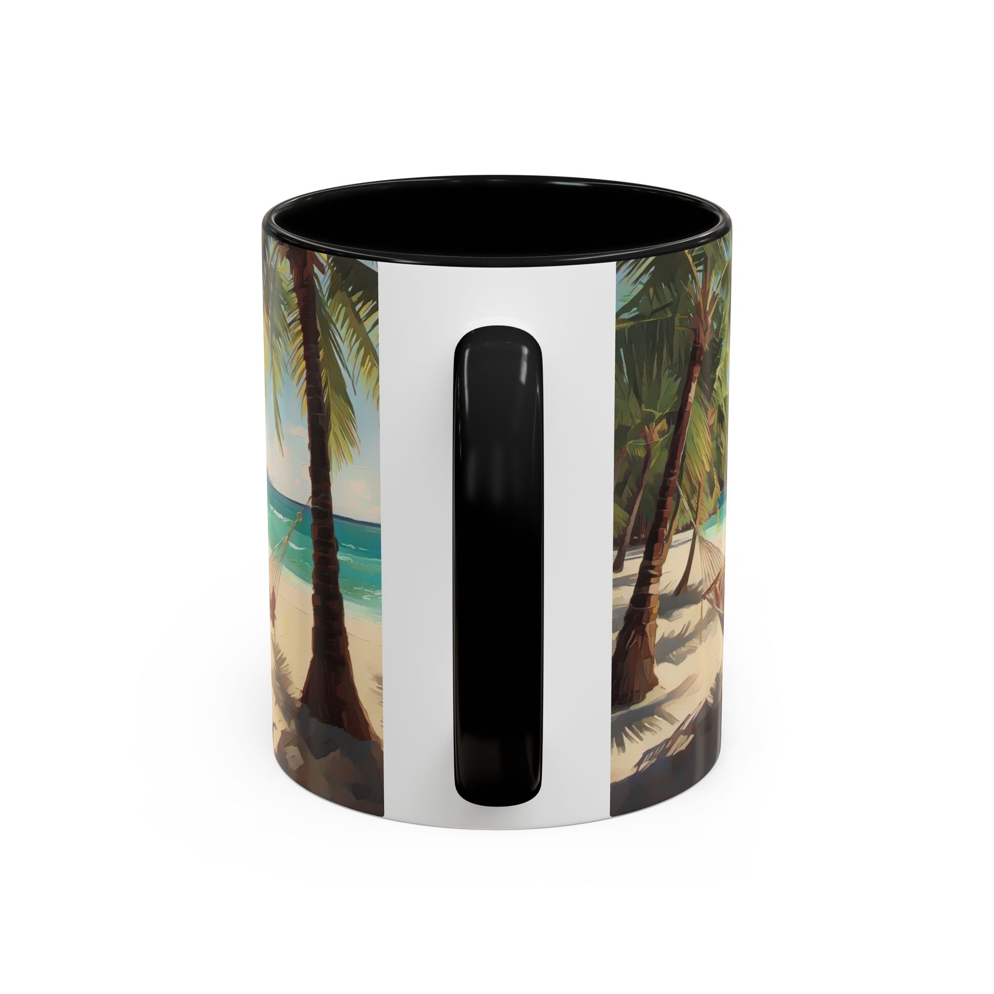 Tropical Beach Palm Trees & Hammock Coffee Mug
