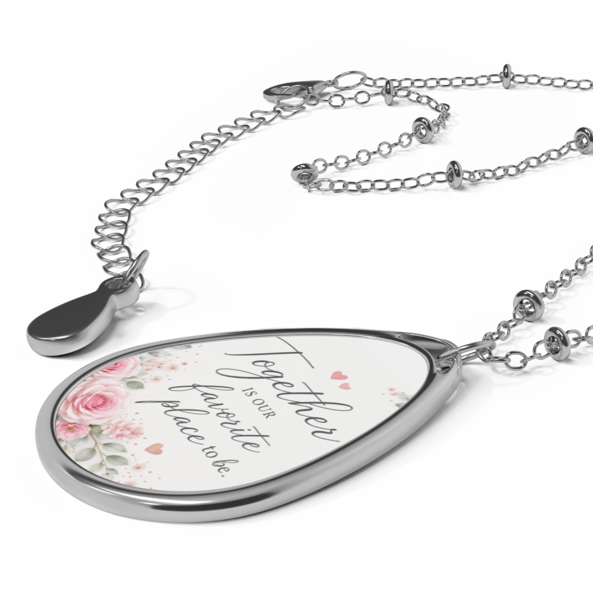 Together is Our Favorite Place to Be Oval Necklace