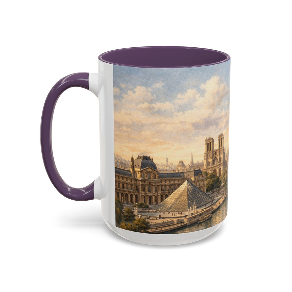 Paris Vintage Skyline Coffee Mug Eiffel Tower and Sacré‑Cœur
