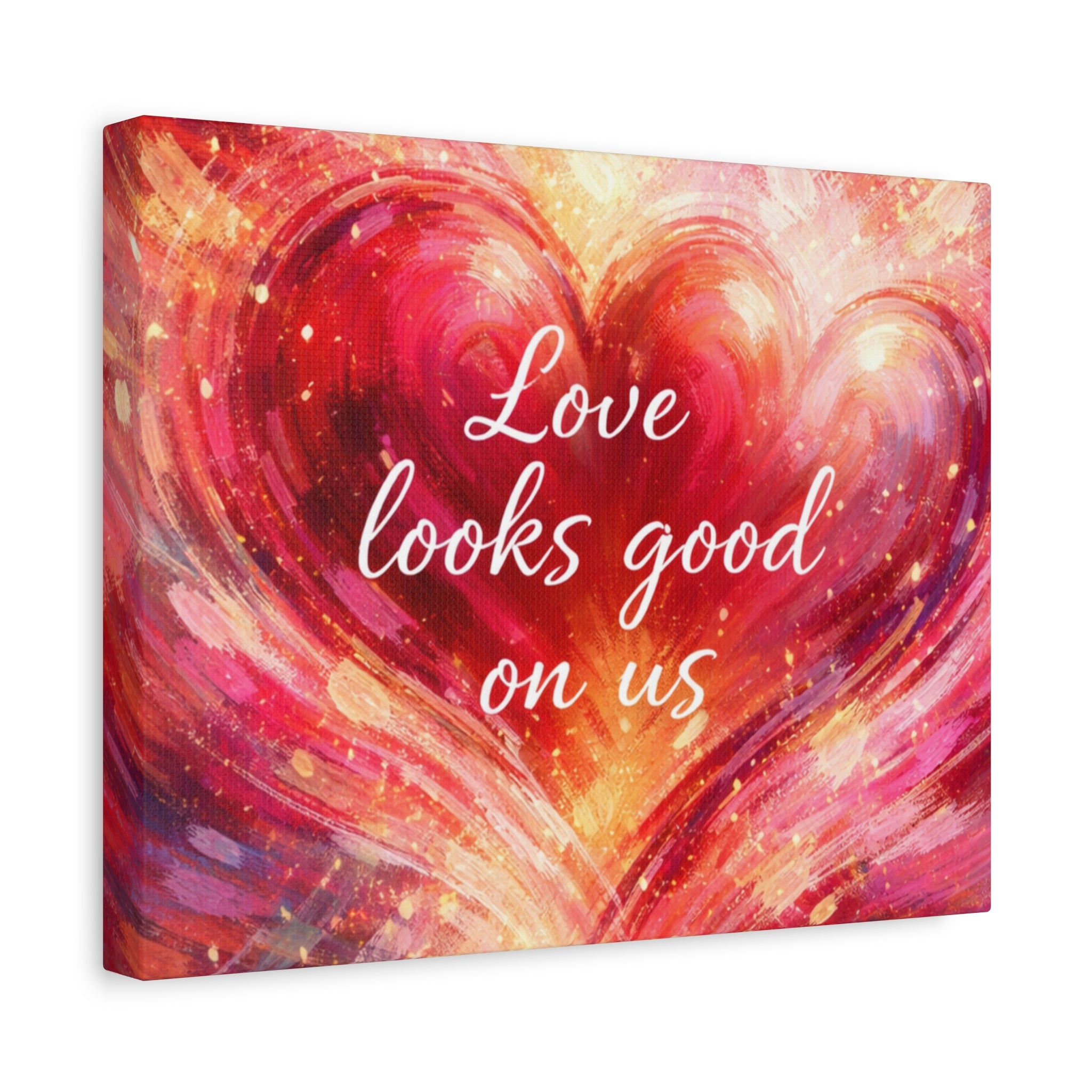 Love Looks Good On Us Matte Canvas Wall Art