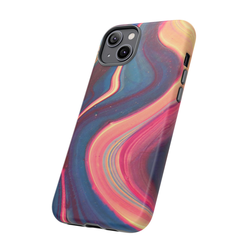 Colorful Wavy Marble Swirl Protective Phone Case