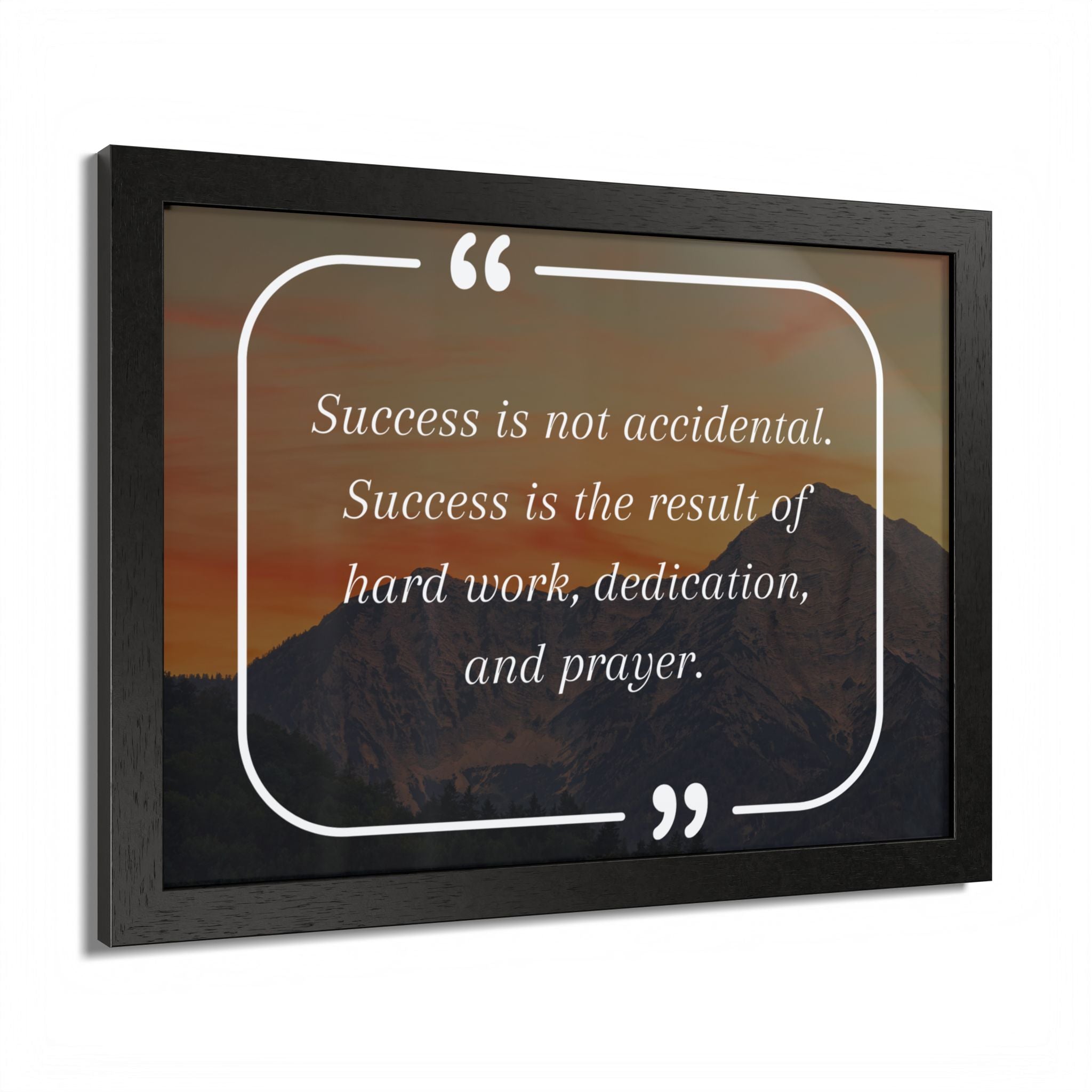 Success Is Not Accidental Multi-Color Framed Poster