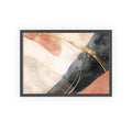 Abstract Gold Arc Framed Poster Modern Watercolor Wall Art