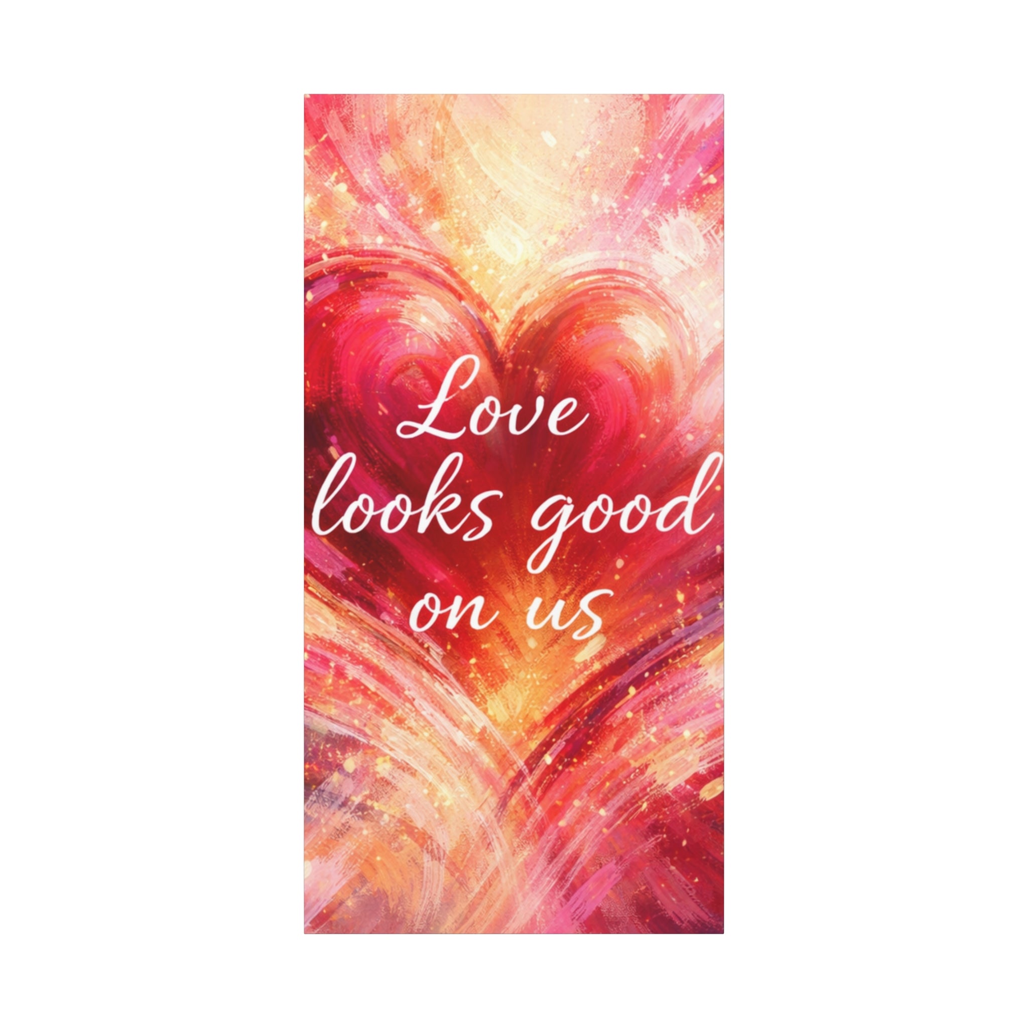 Love Looks Good On Us Matte Canvas Wall Art