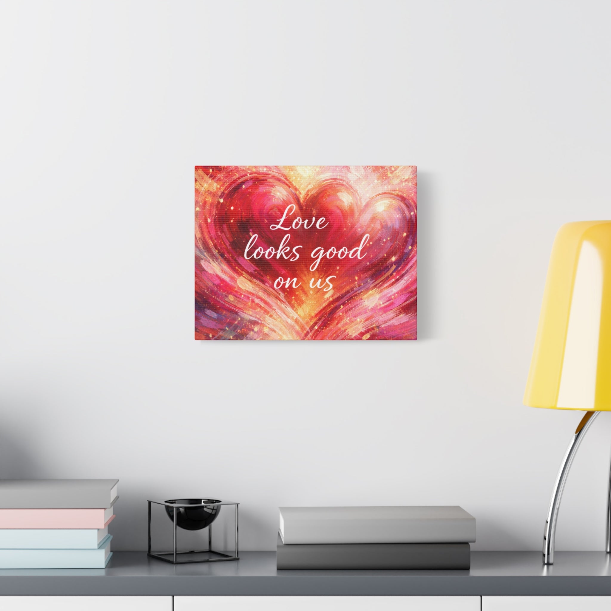 Love Looks Good On Us Matte Canvas Wall Art