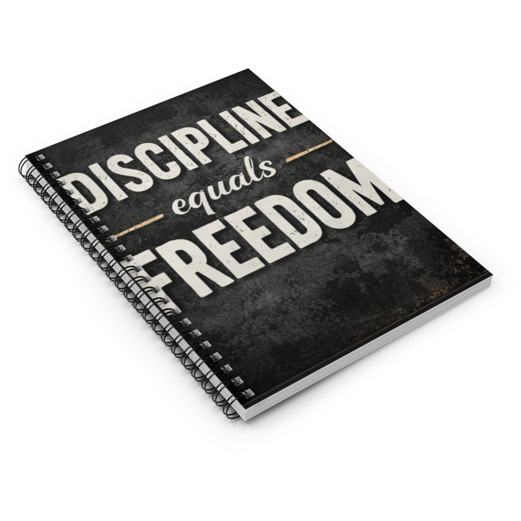 Discipline Equals Freedom Spiral Notebook Motivational Ruled Journal