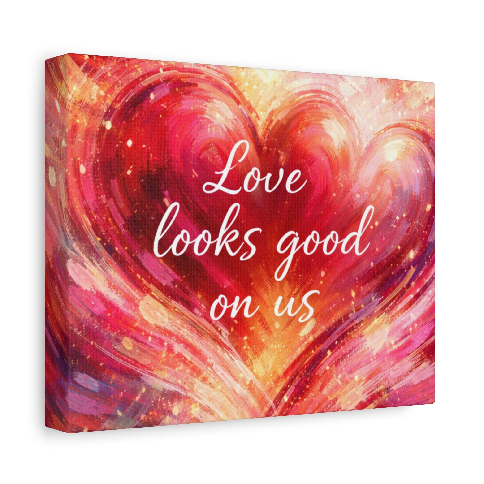 Love Looks Good On Us Matte Canvas Wall Art
