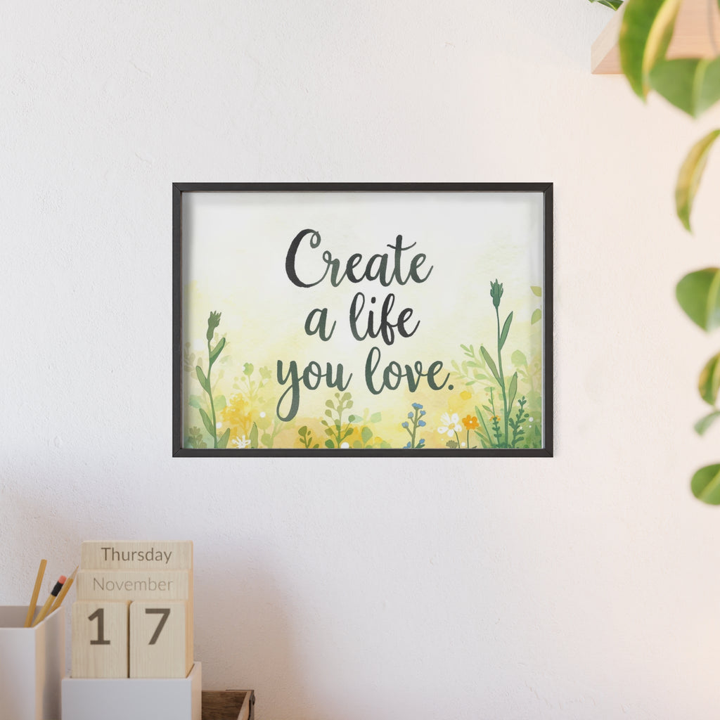 Create a Life You Love Framed Wall Art