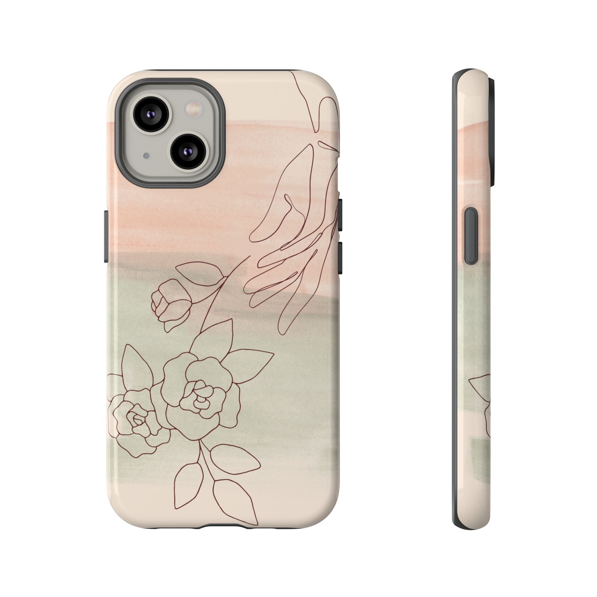 Floral Watercolor Slim Tough Phone Case