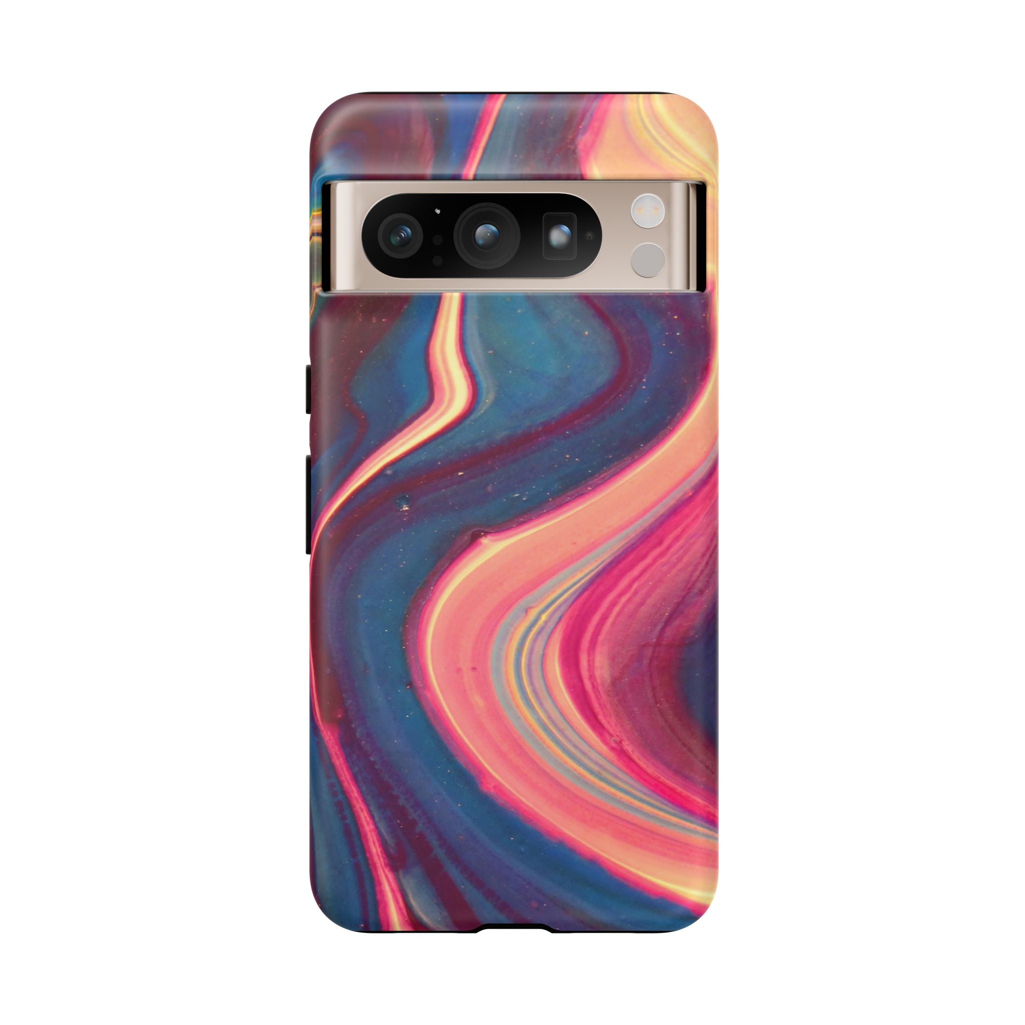 Colorful Wavy Marble Swirl Protective Phone Case