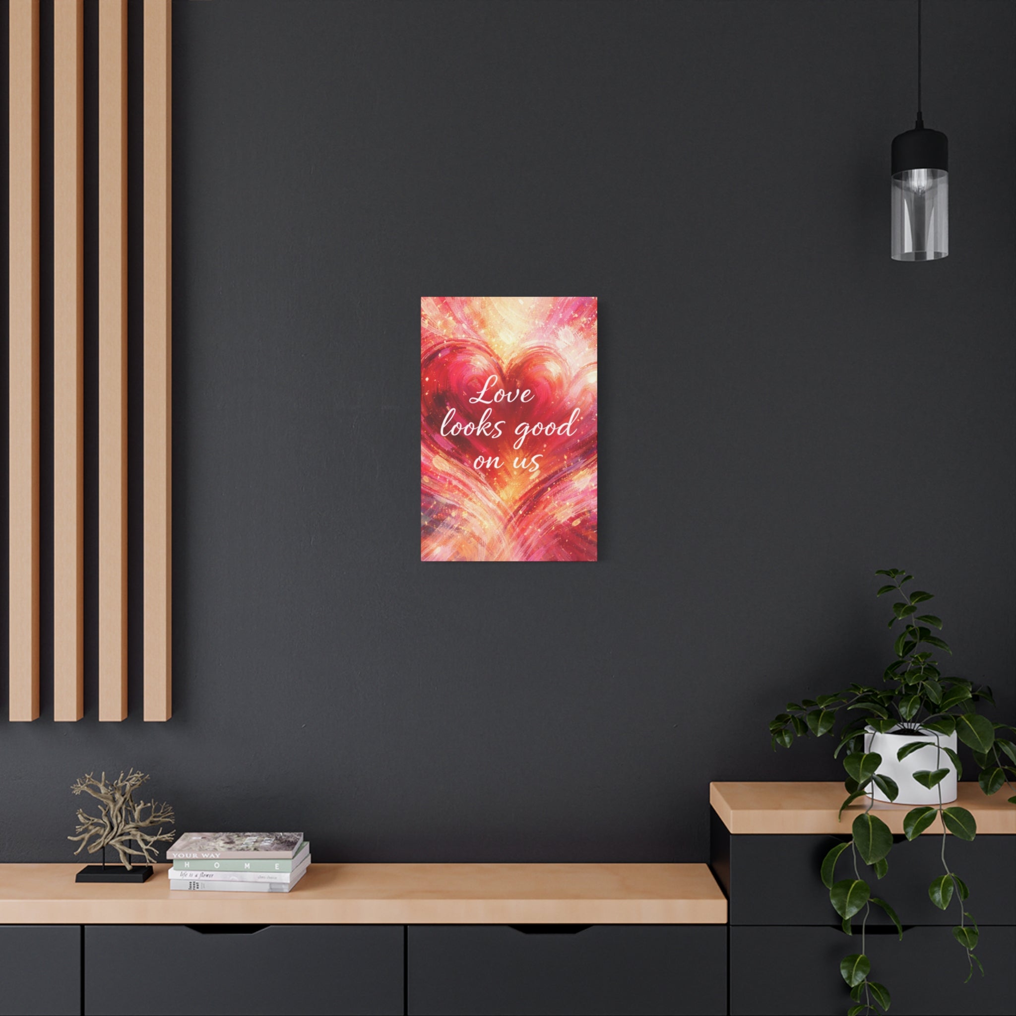 Love Looks Good On Us Matte Canvas Wall Art