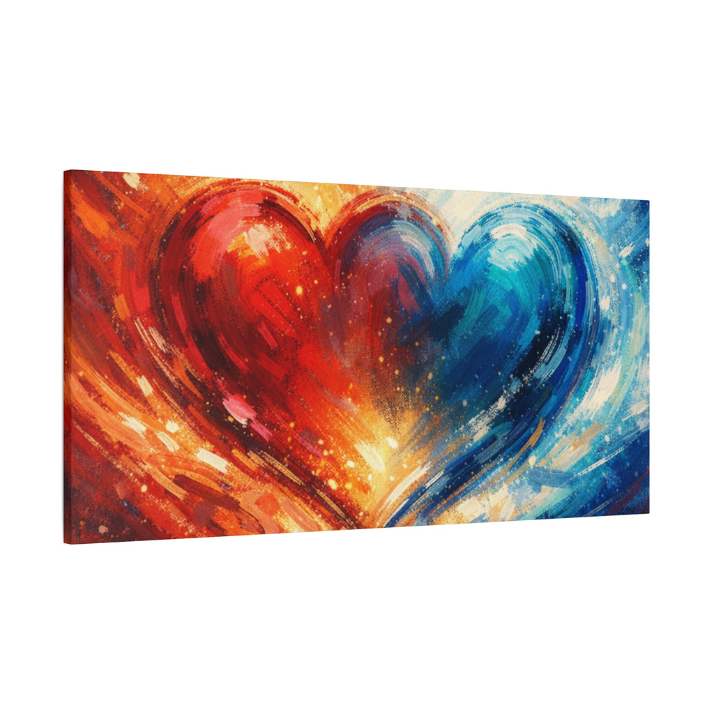 Two Souls One Heart Abstract Heart Canvas