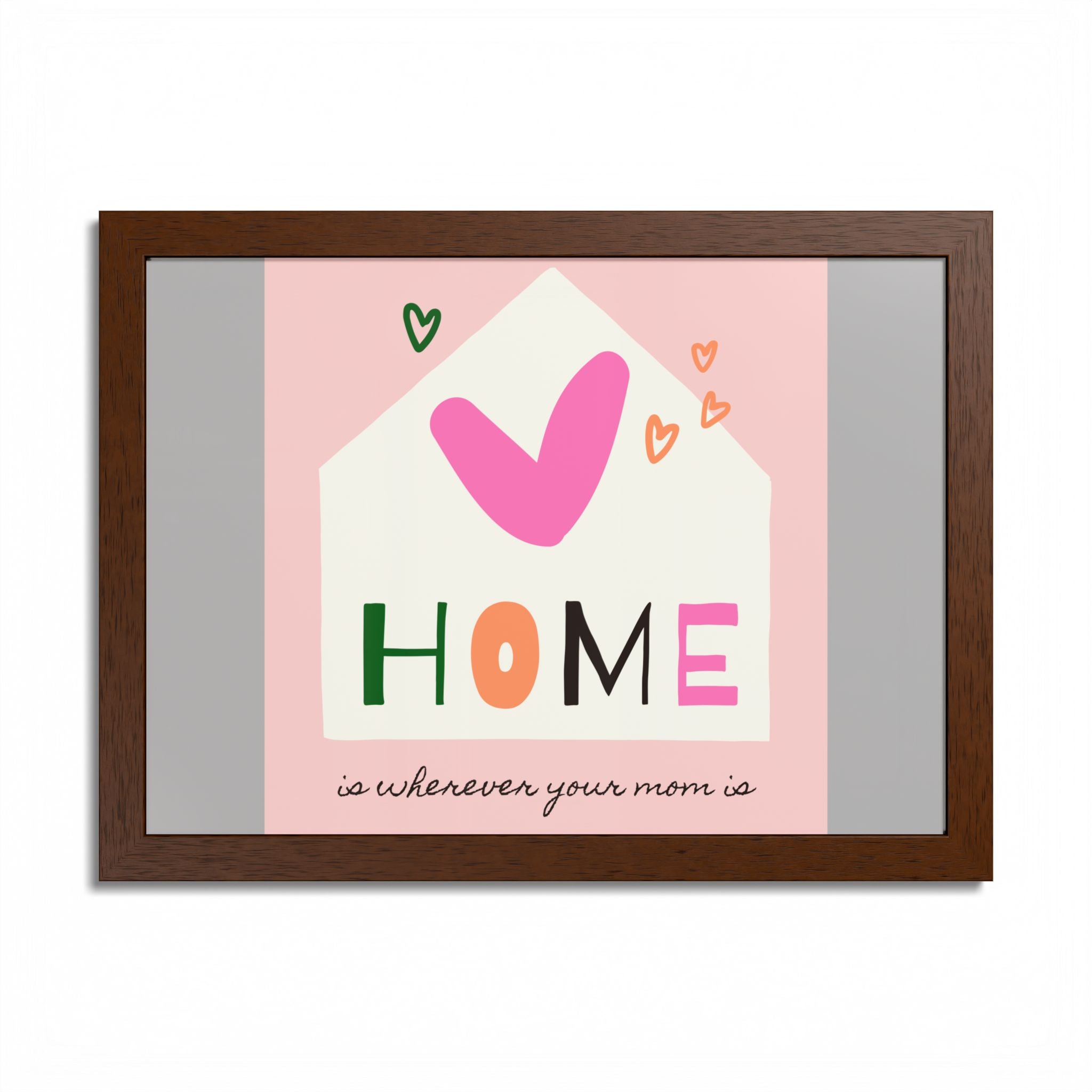 Home Is Wherever Your Mom Is - Framed Poster