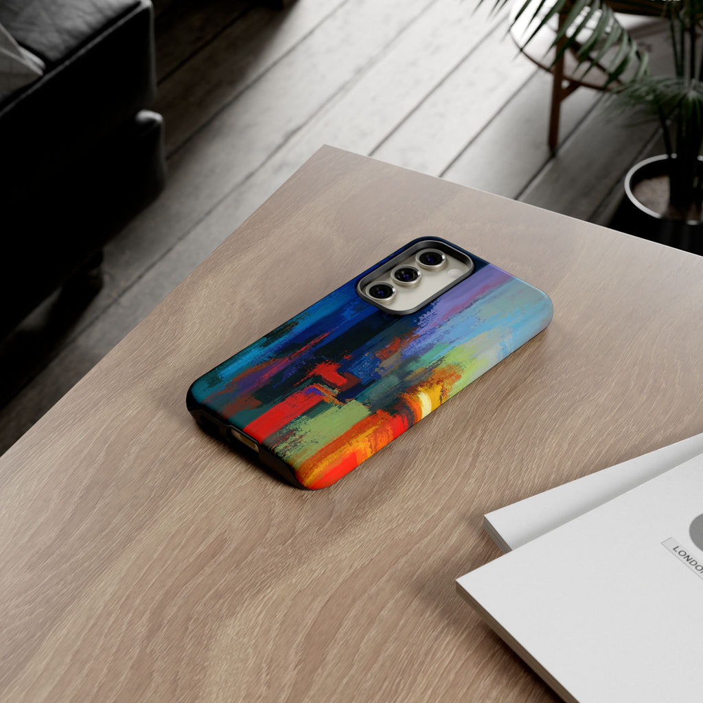Abstract Colorblock Vibrant Protective iPhone Tough Case