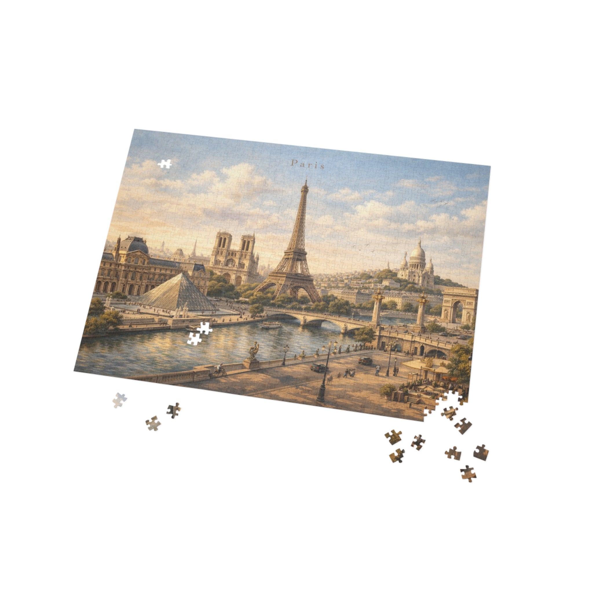 Paris Riverfront Scenic Jigsaw Puzzle