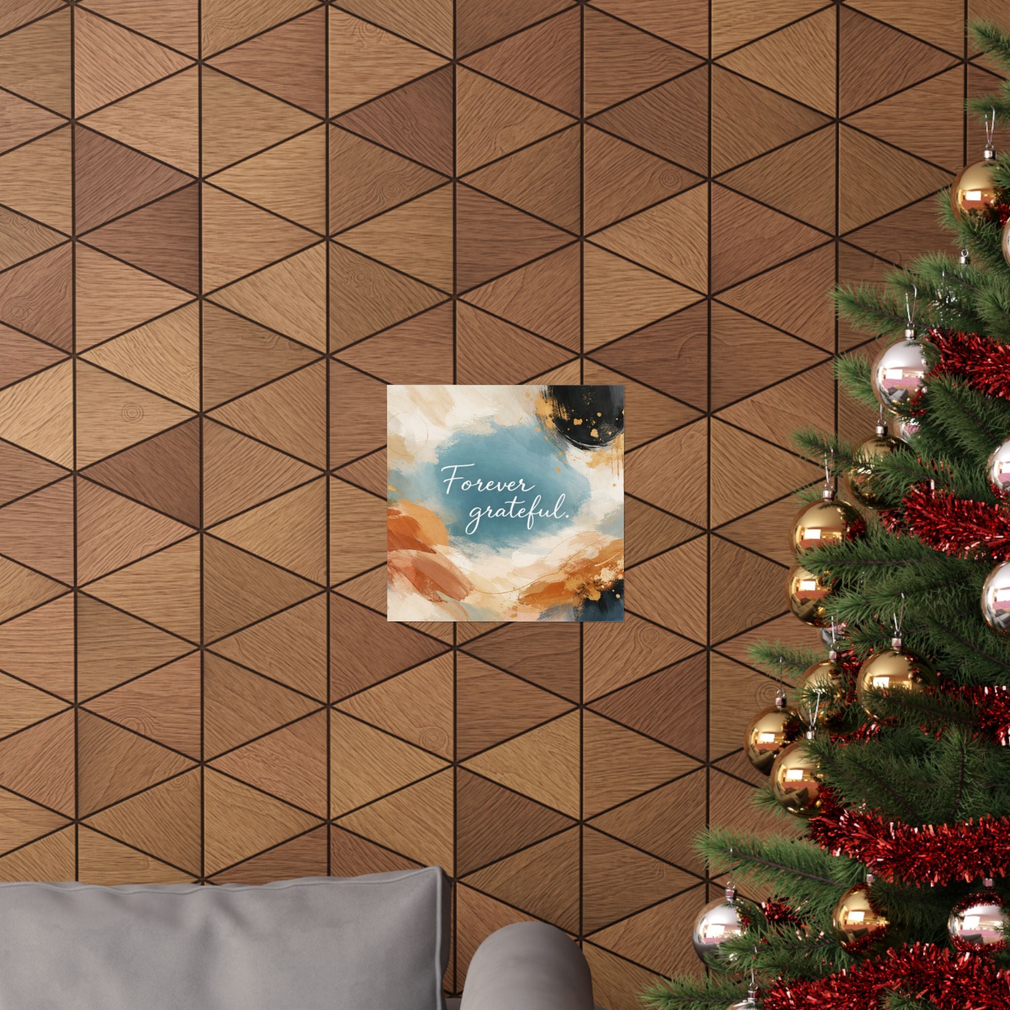 Forever Grateful Matte Poster Abstract Watercolor Wall Art