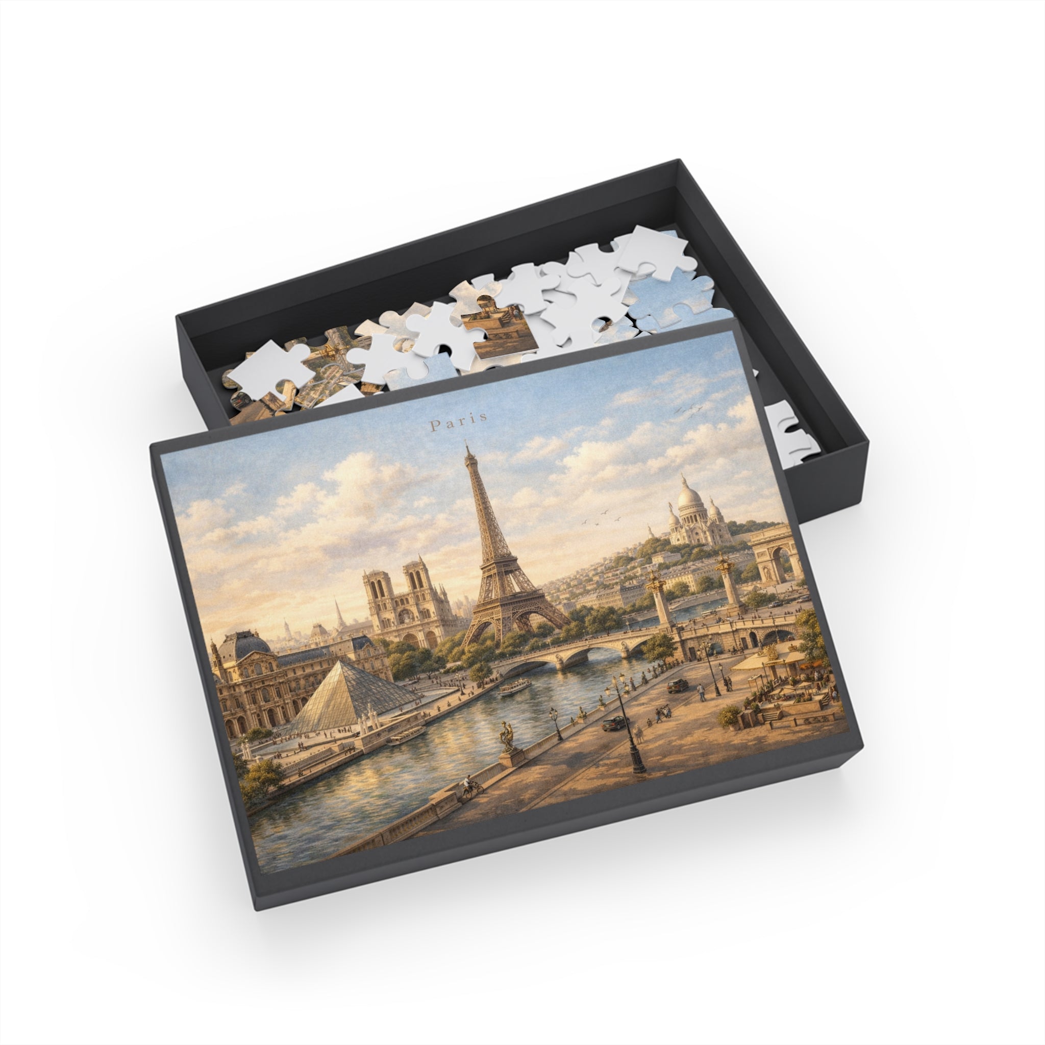 Paris Riverfront Scenic Jigsaw Puzzle