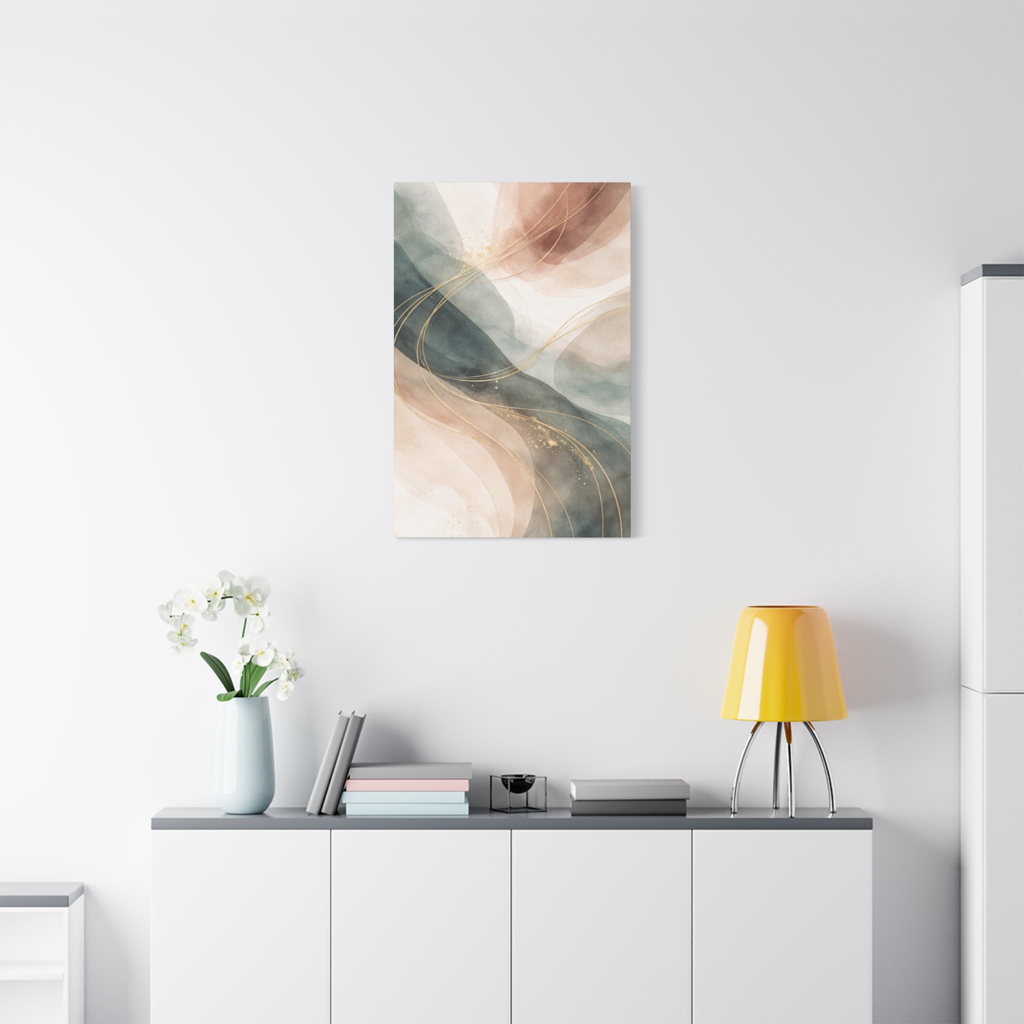 Abstract Coastal Waves Matte Canvas — Stretched Wall Art
