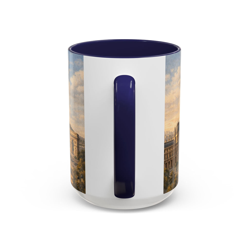 Paris Vintage Skyline Coffee Mug Eiffel Tower and Sacré‑Cœur