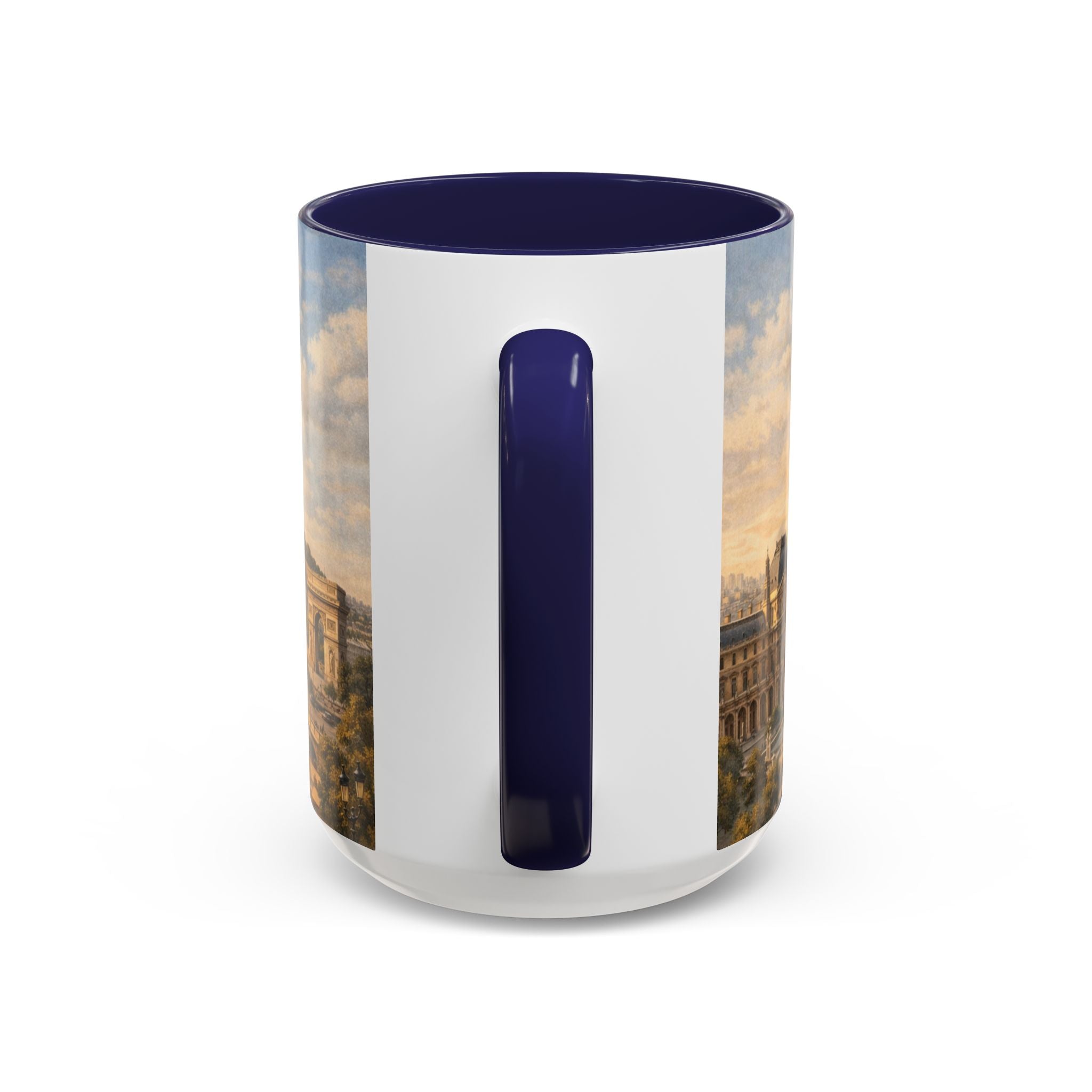 Paris Vintage Skyline Coffee Mug Eiffel Tower and Sacré‑Cœur