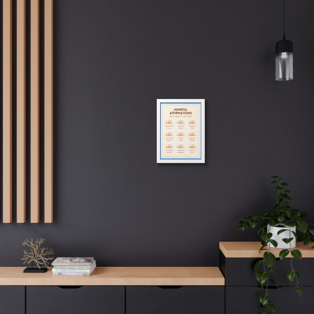 Mindful Affirmations: Positive Thoughts to Start Your Day Framed Poster