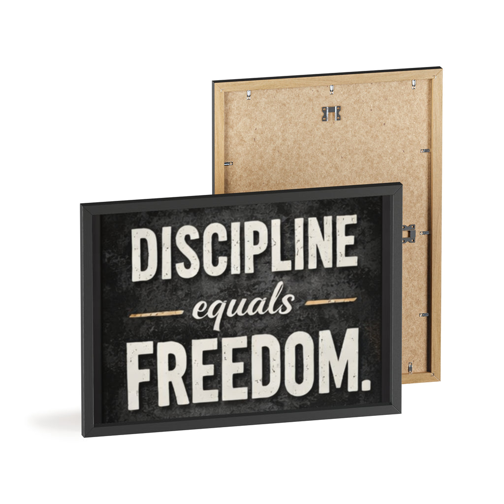 Discipline Equals Freedom Framed Poster