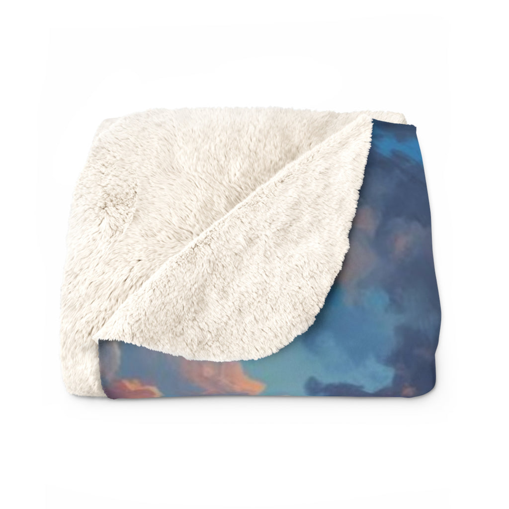 Beach Sunset Sherpa Fleece Blanket