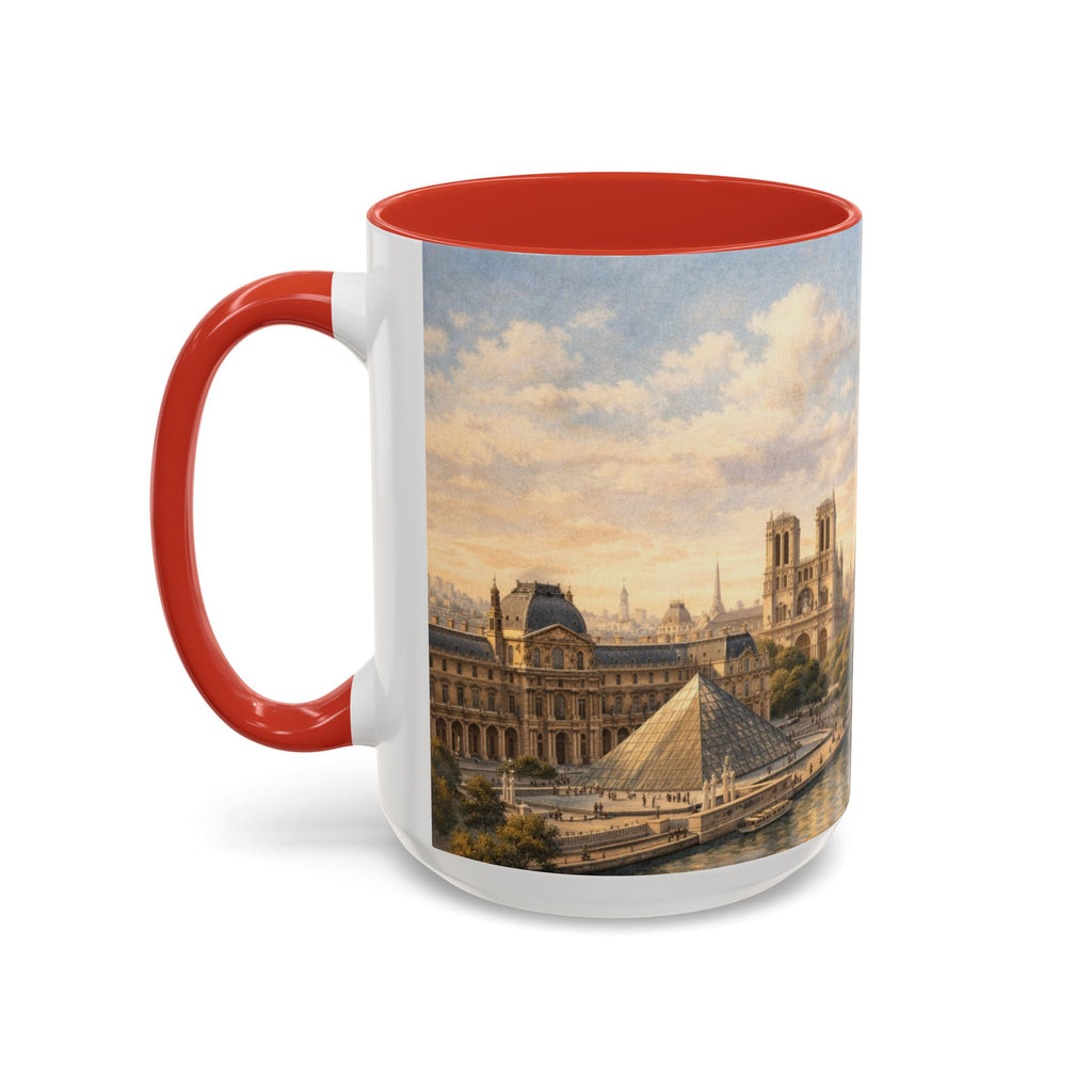 Paris Vintage Skyline Coffee Mug Eiffel Tower and Sacré‑Cœur