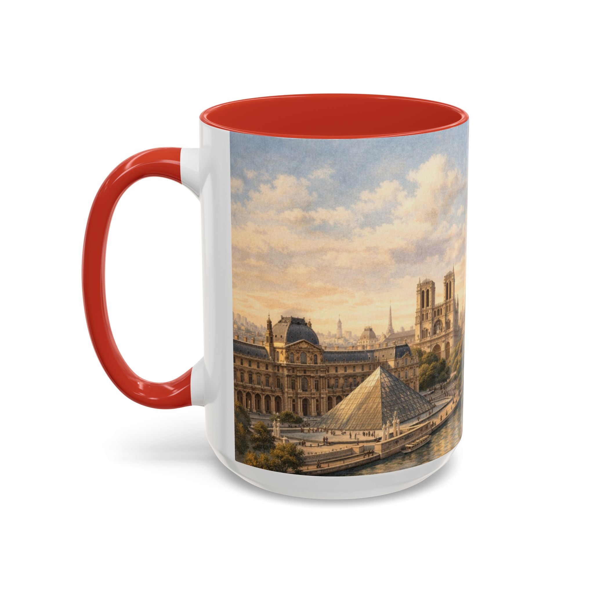 Paris Vintage Skyline Coffee Mug Eiffel Tower and Sacré‑Cœur