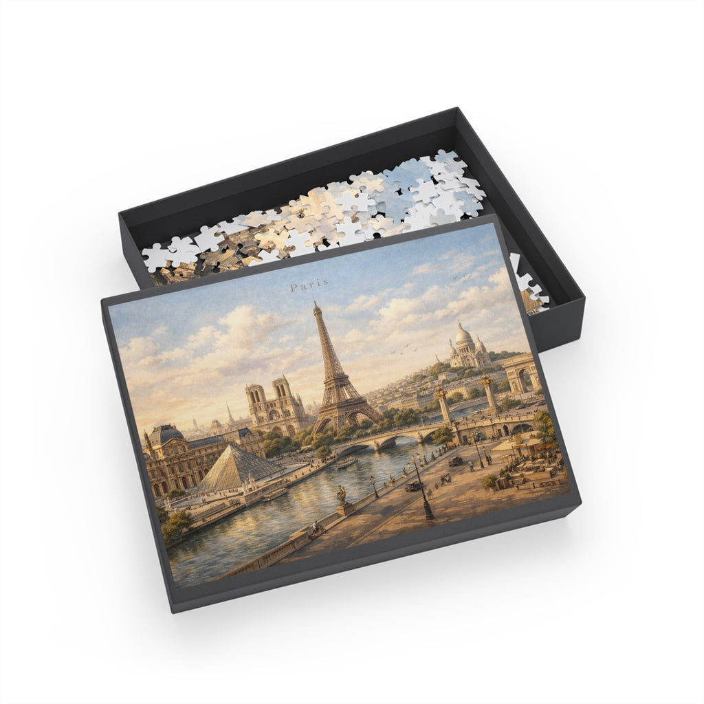 Paris Riverfront Scenic Jigsaw Puzzle