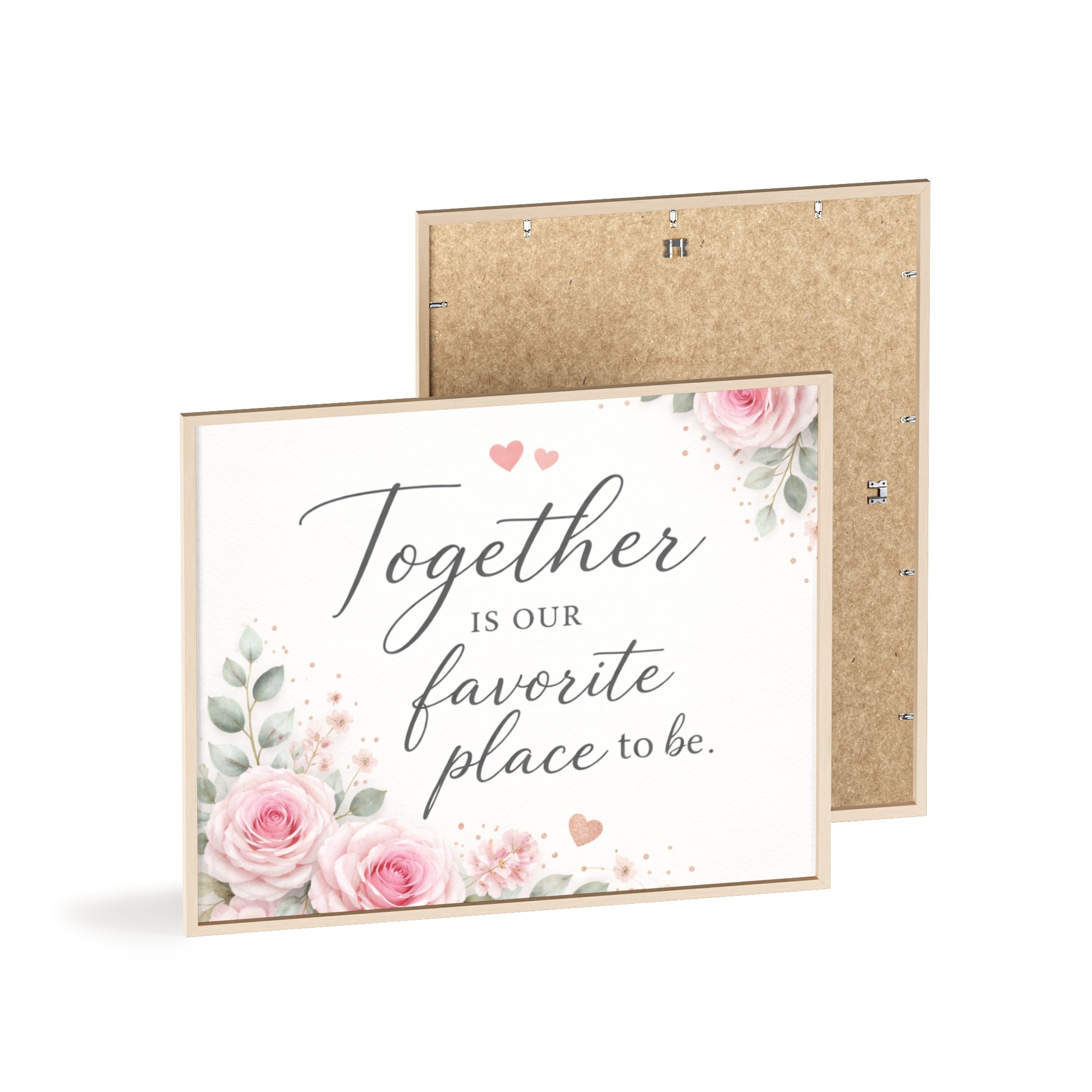 Together Is Our Favorite Place To Be Framed Floral Wall Art