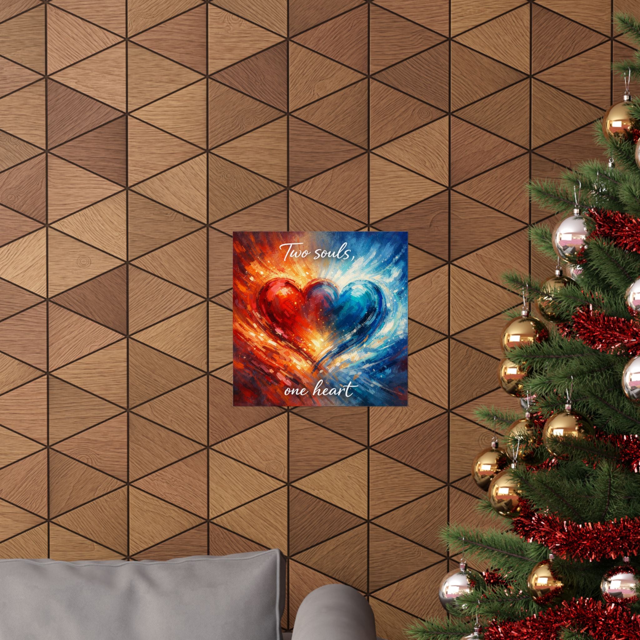 Two Souls One Heart Romantic Matte Poster