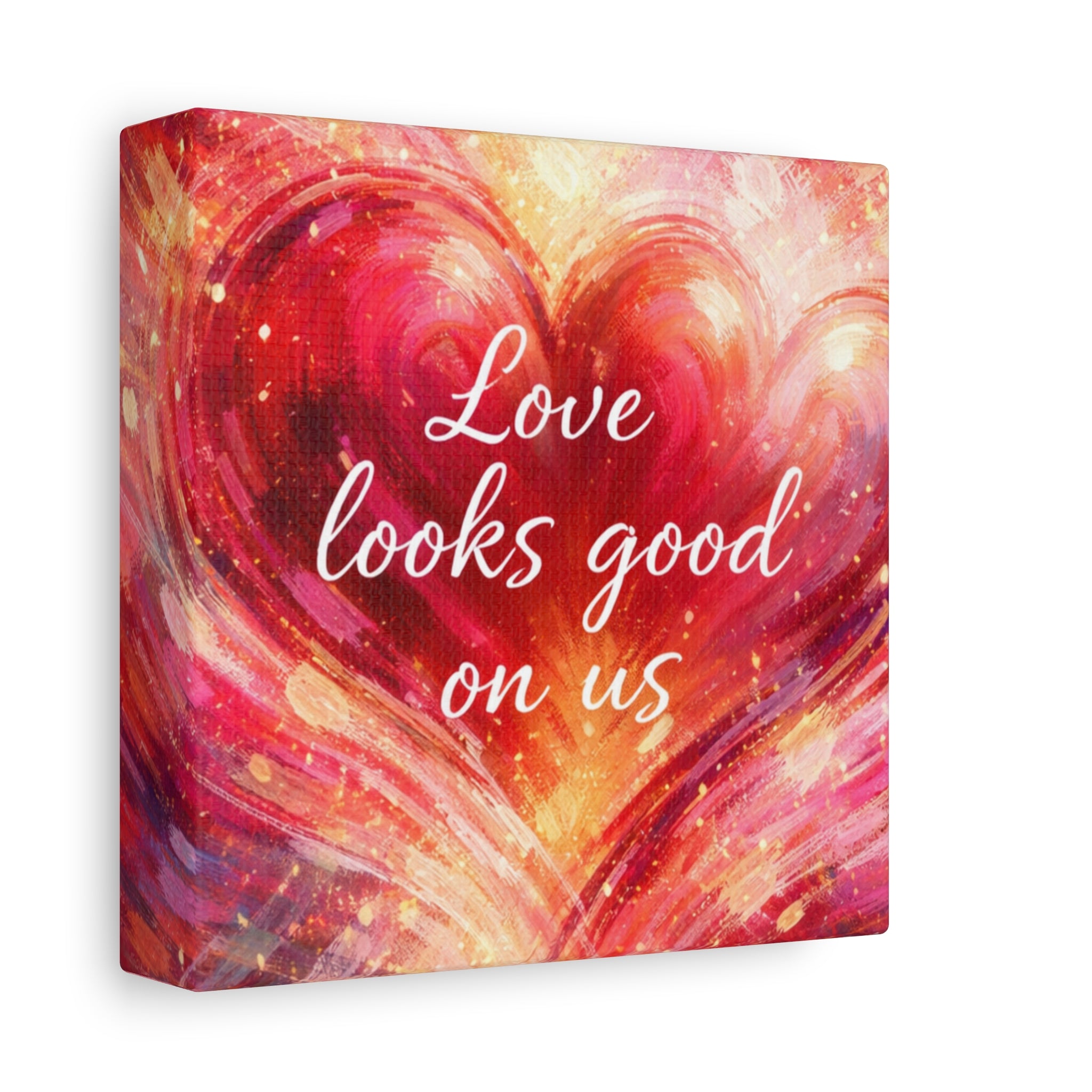 Love Looks Good On Us Matte Canvas Wall Art