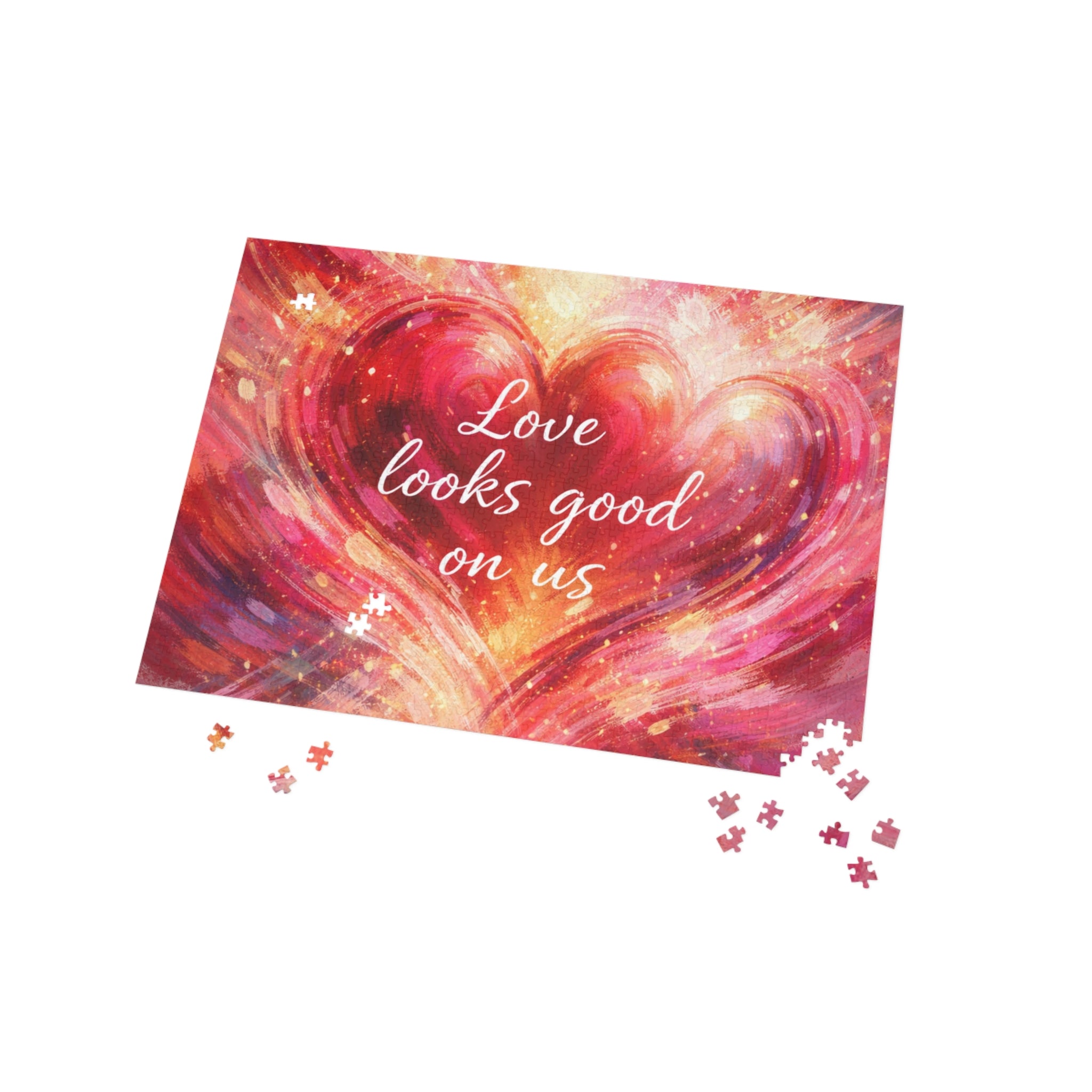 Love Looks Good On Us Romantic Heart Jigsaw Puzzle 96–1000 pcs