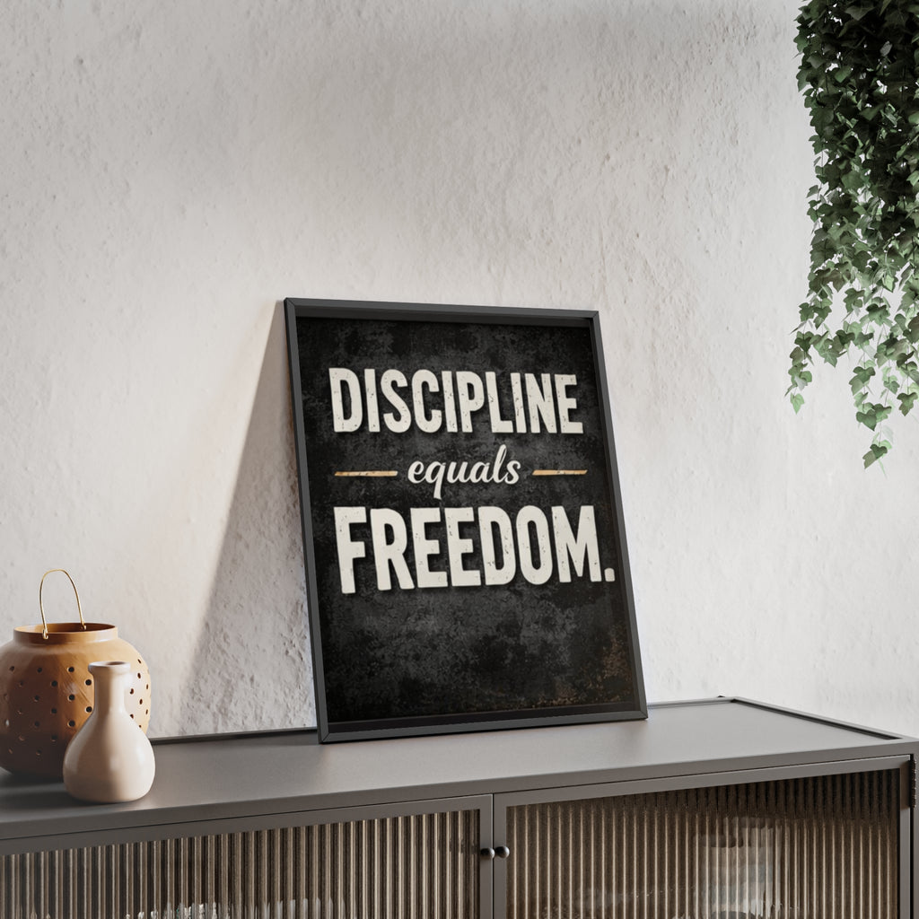 Discipline Equals Freedom Framed Poster