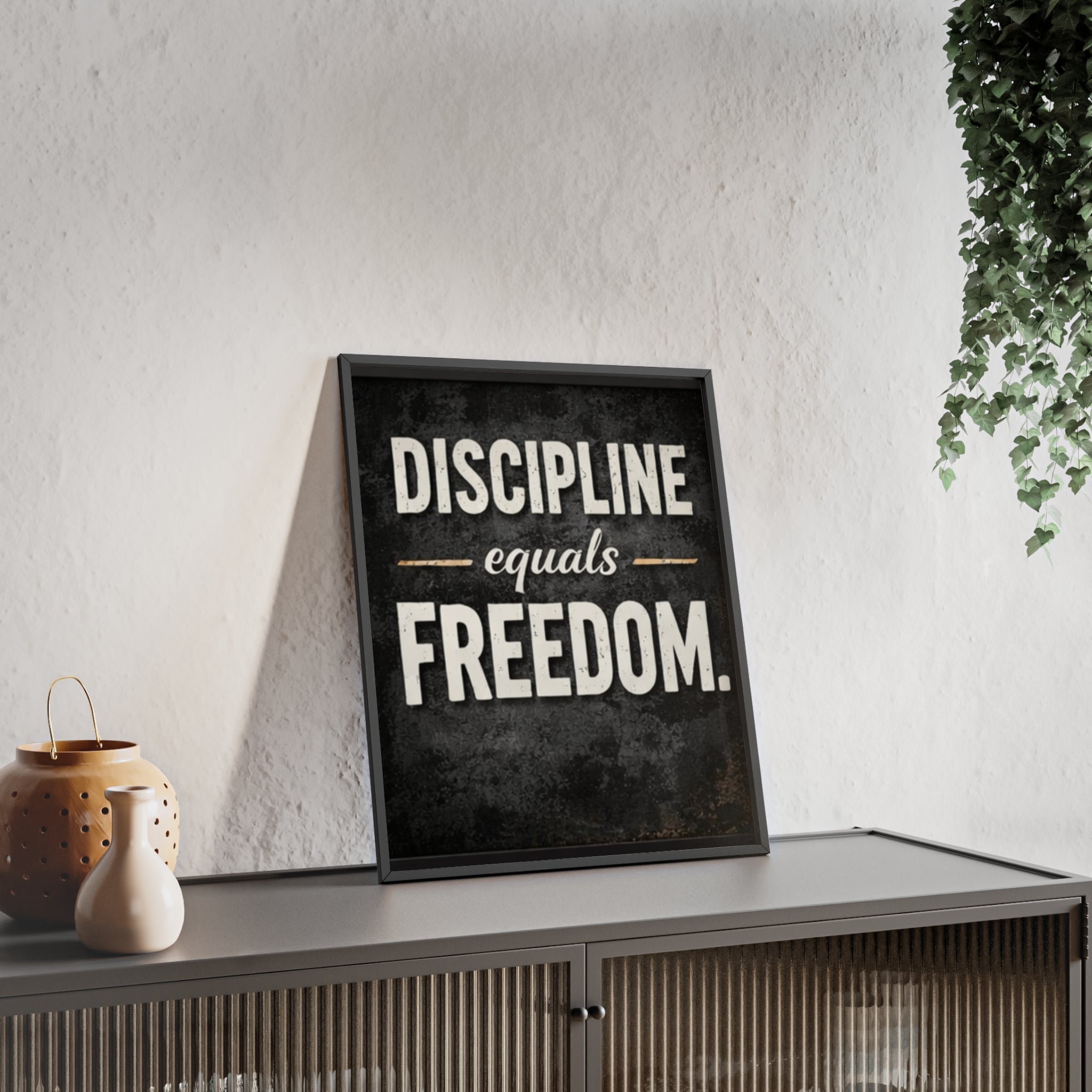 Discipline Equals Freedom Framed Poster