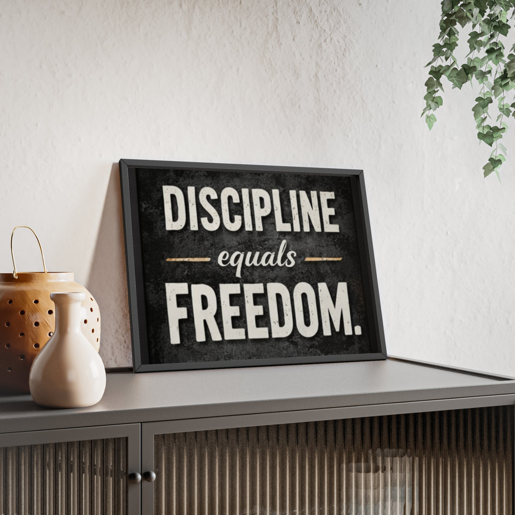 Discipline Equals Freedom Framed Poster