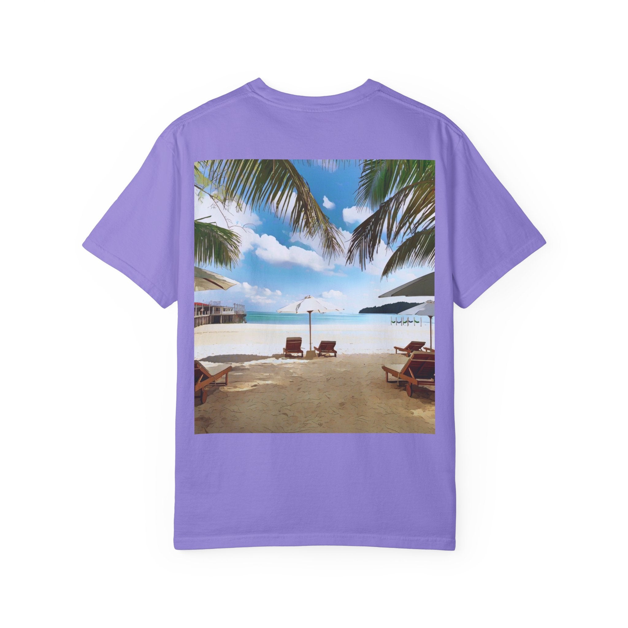 Don’t Worry Be Happy Tropical Beach Graphic Tee