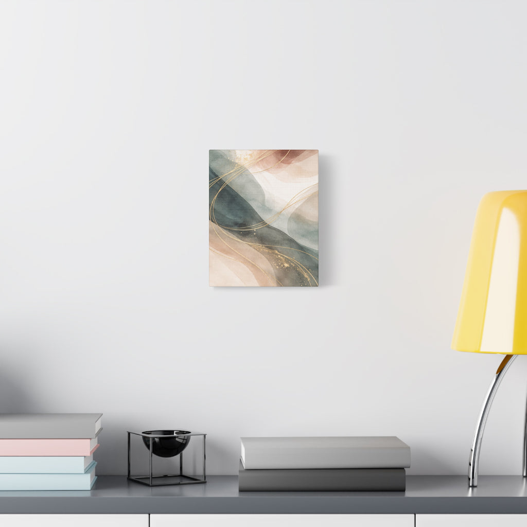 Abstract Coastal Waves Matte Canvas — Stretched Wall Art