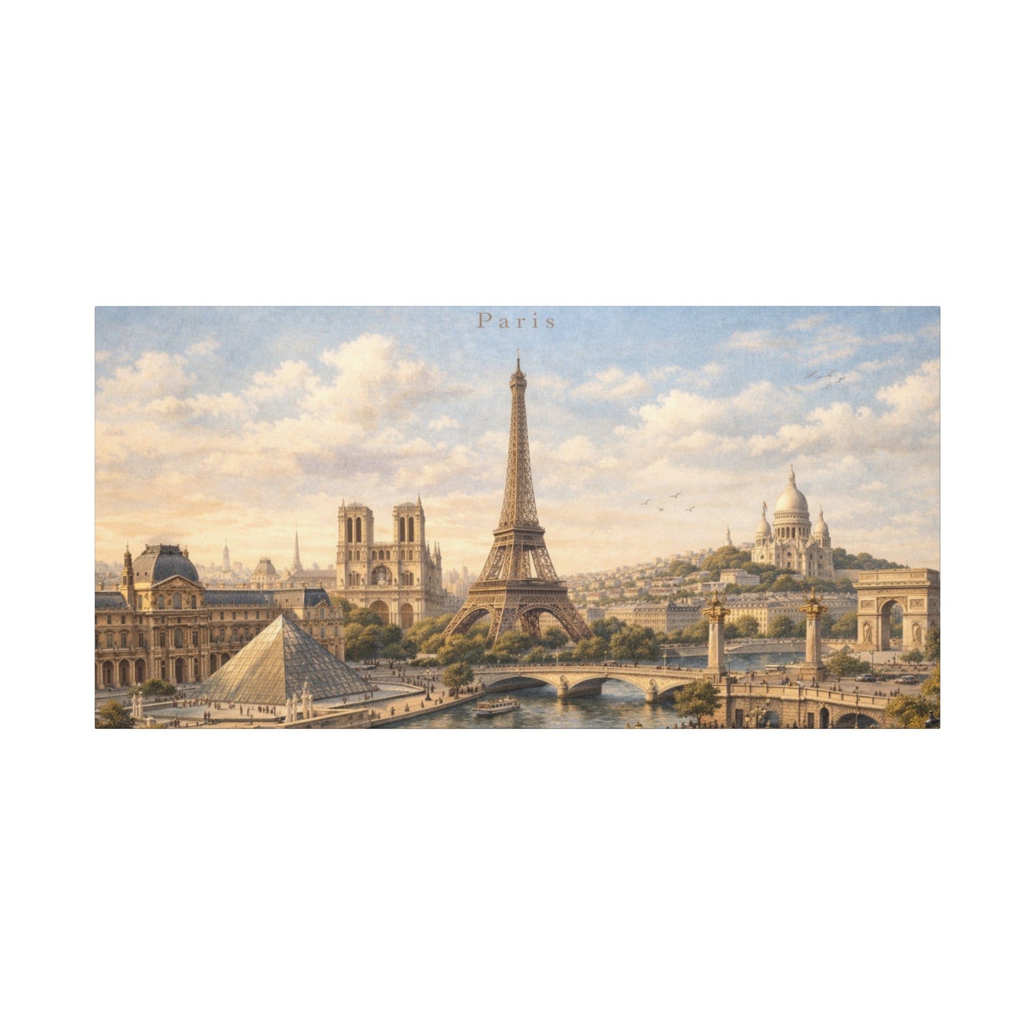 Paris Skyline Matte Canvas Wall Art