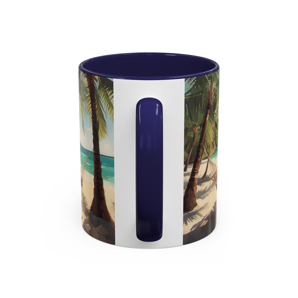 Tropical Beach Palm Trees & Hammock Coffee Mug
